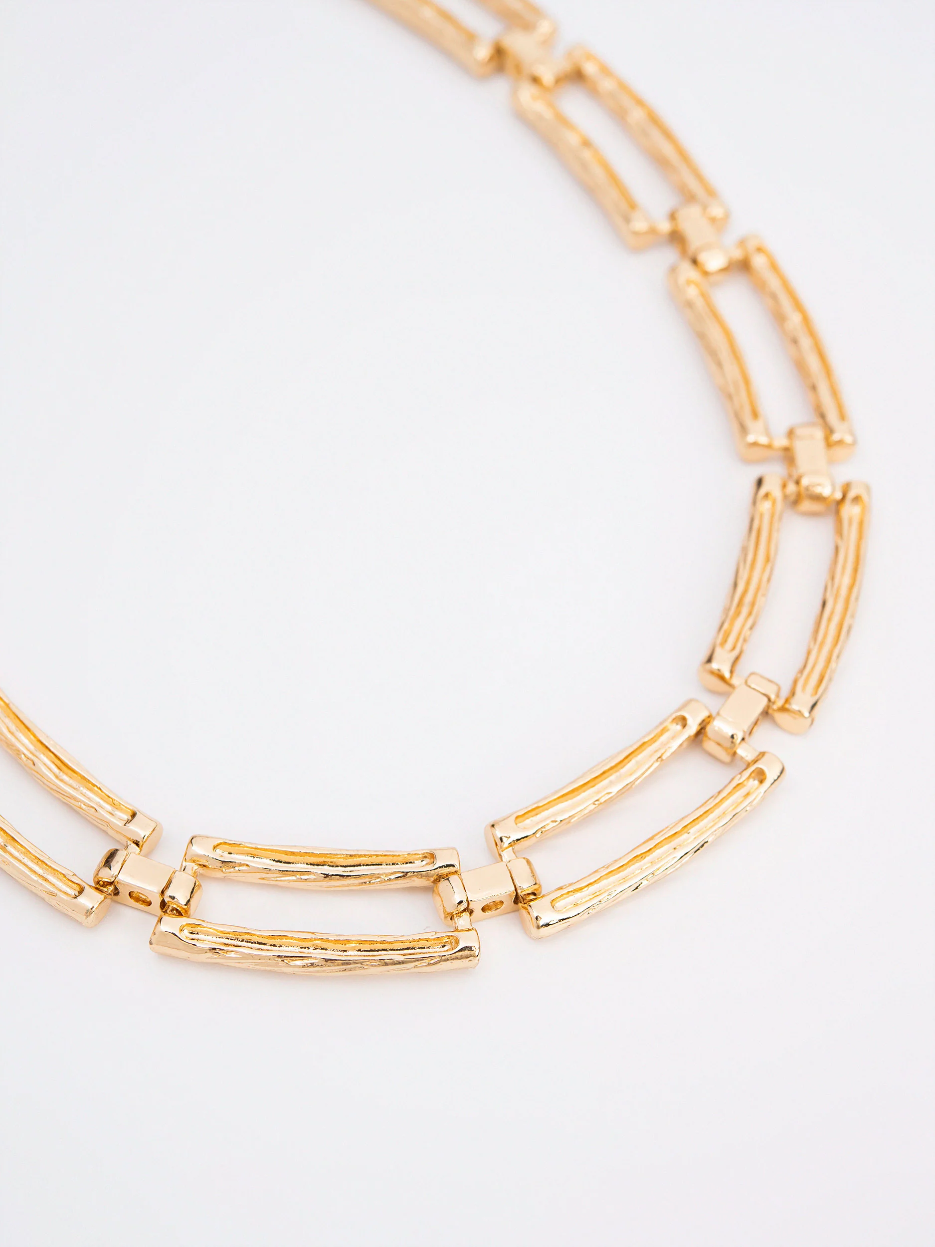 Rectangular Link Necklace - Image 2