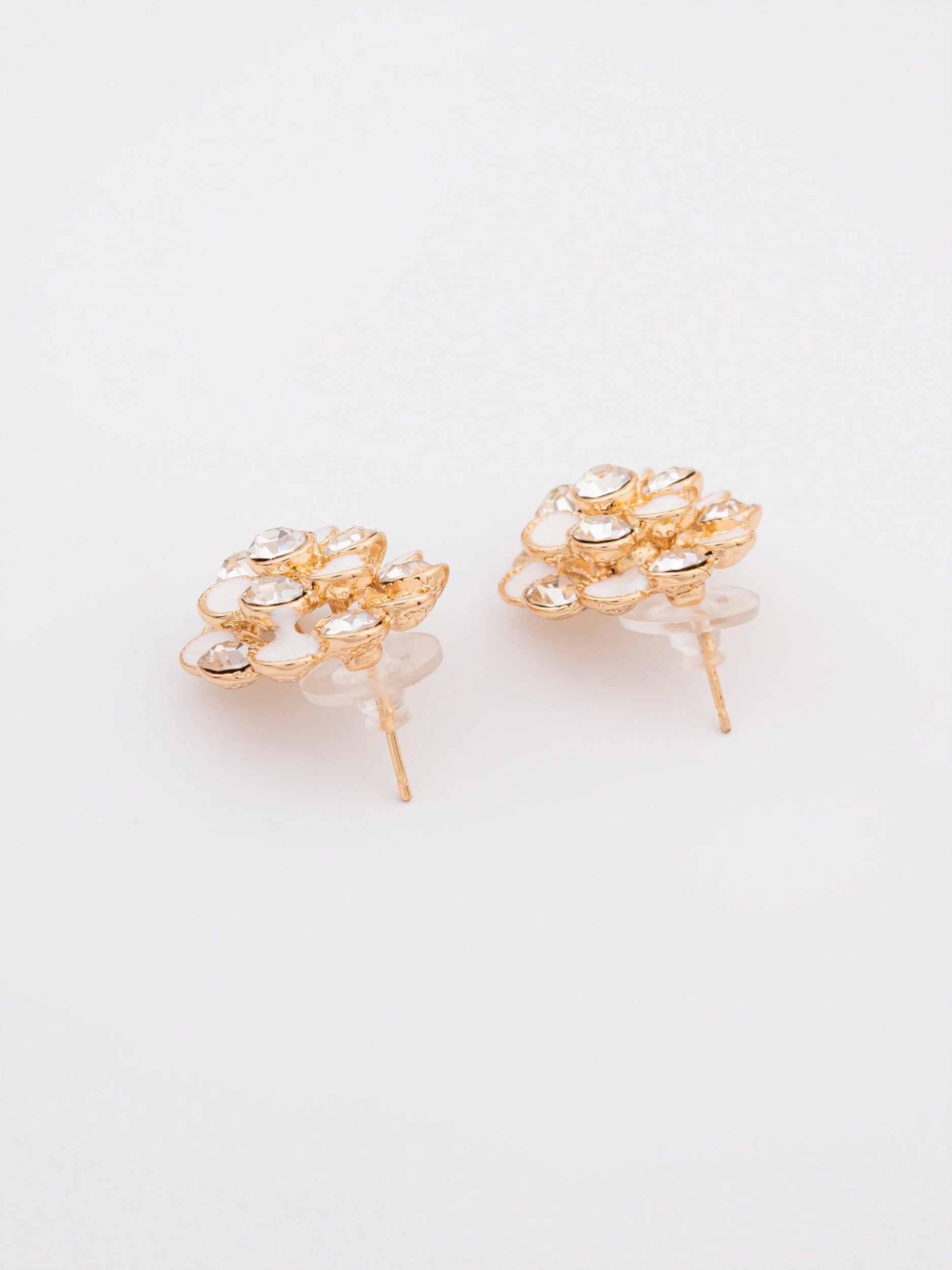 Crystal Floral Earrings - Image 2