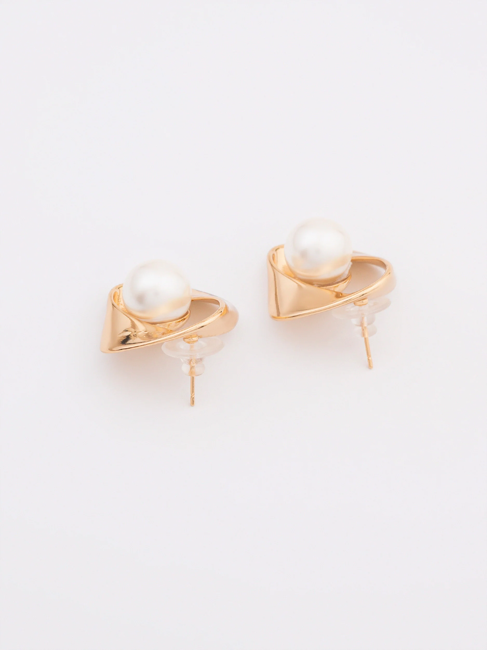 Pearl Stud Earrings - Image 2