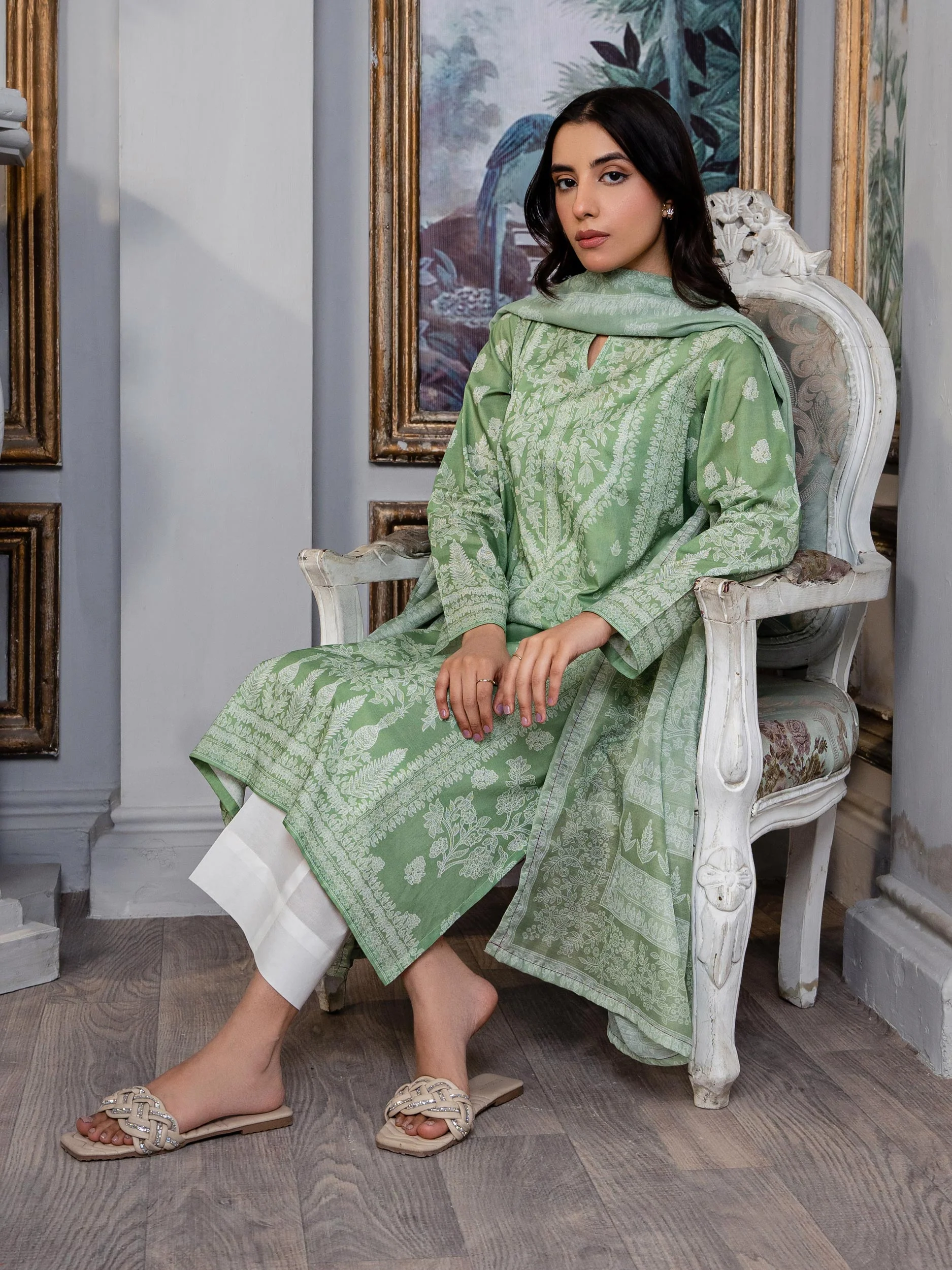 2 Piece Lawn Suit-Paste Print (Pret) - Image 2