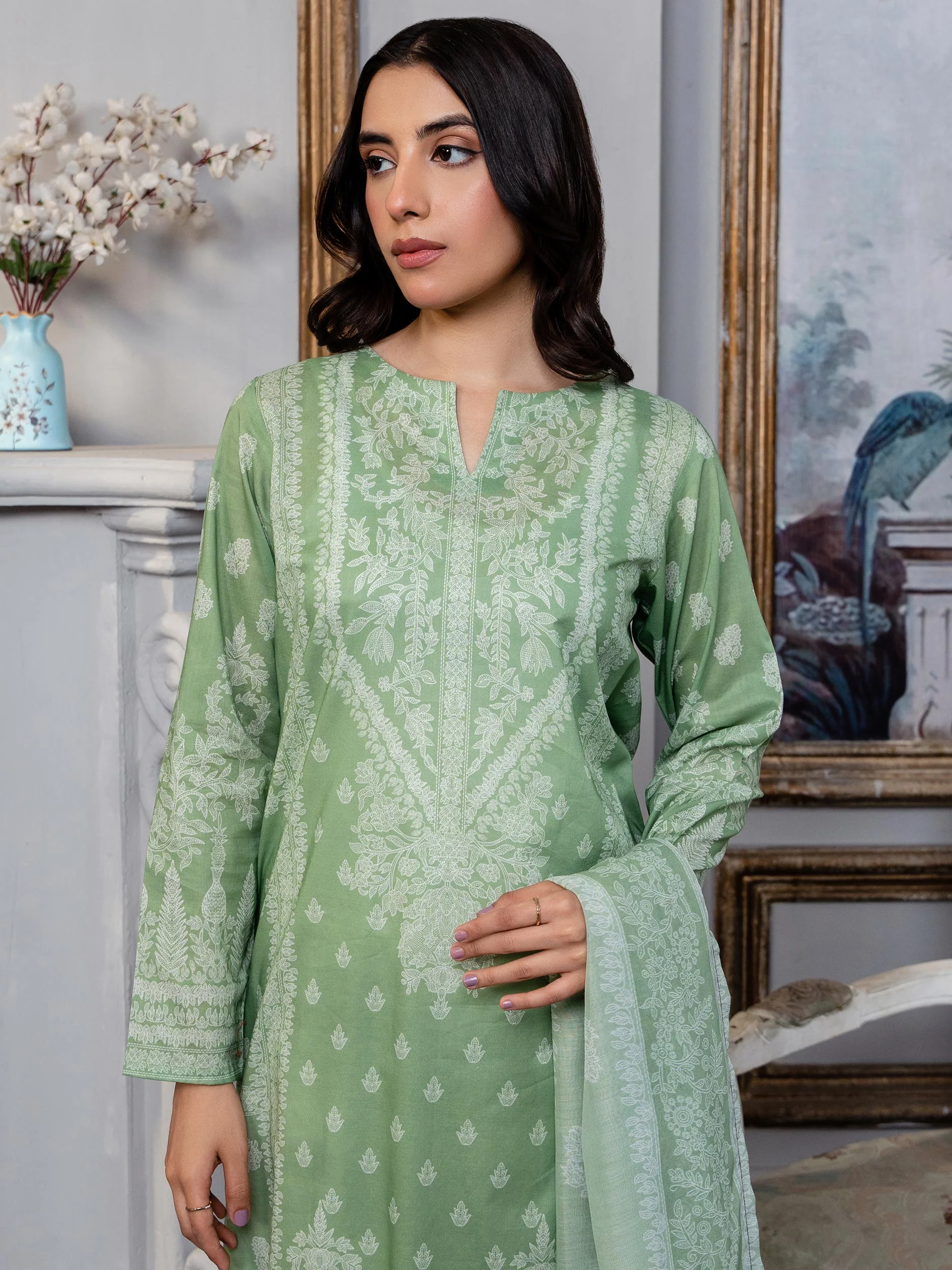 2 Piece Lawn Suit-Paste Print (Pret) - Image 5