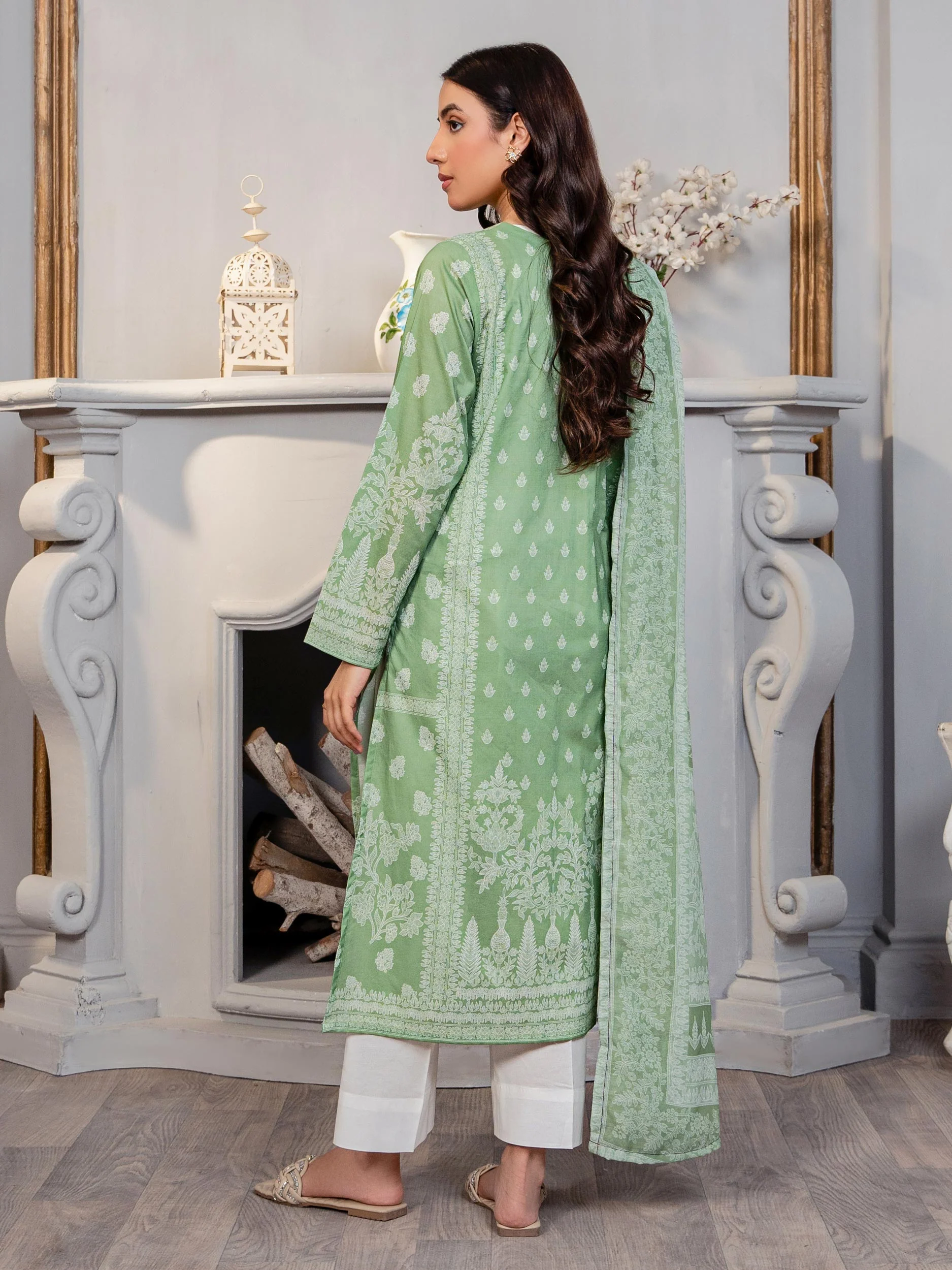 2 Piece Lawn Suit-Paste Print (Pret) - Image 6