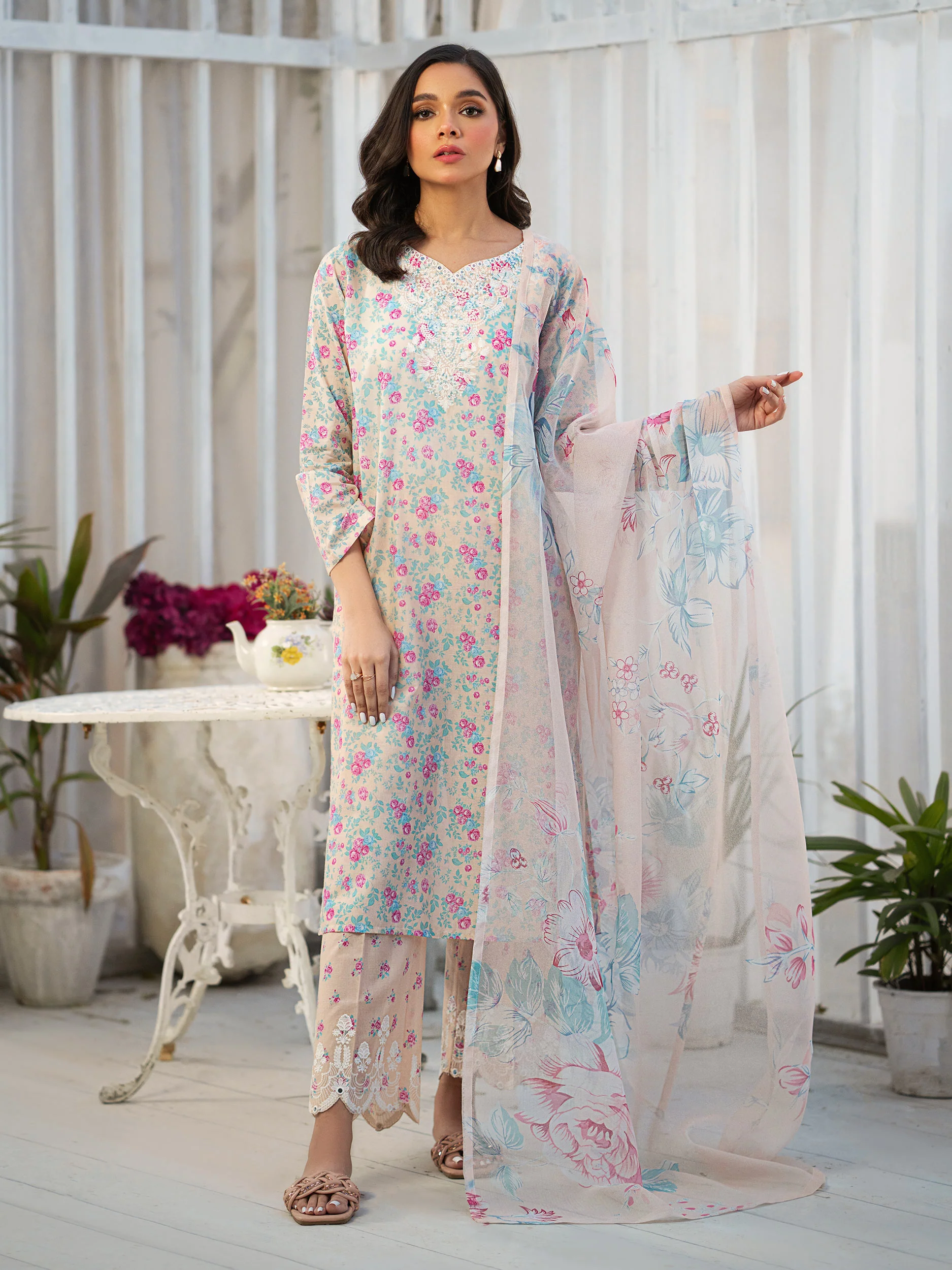3 Piece Lawn Suit-Embroidered (Pret) - Image 3