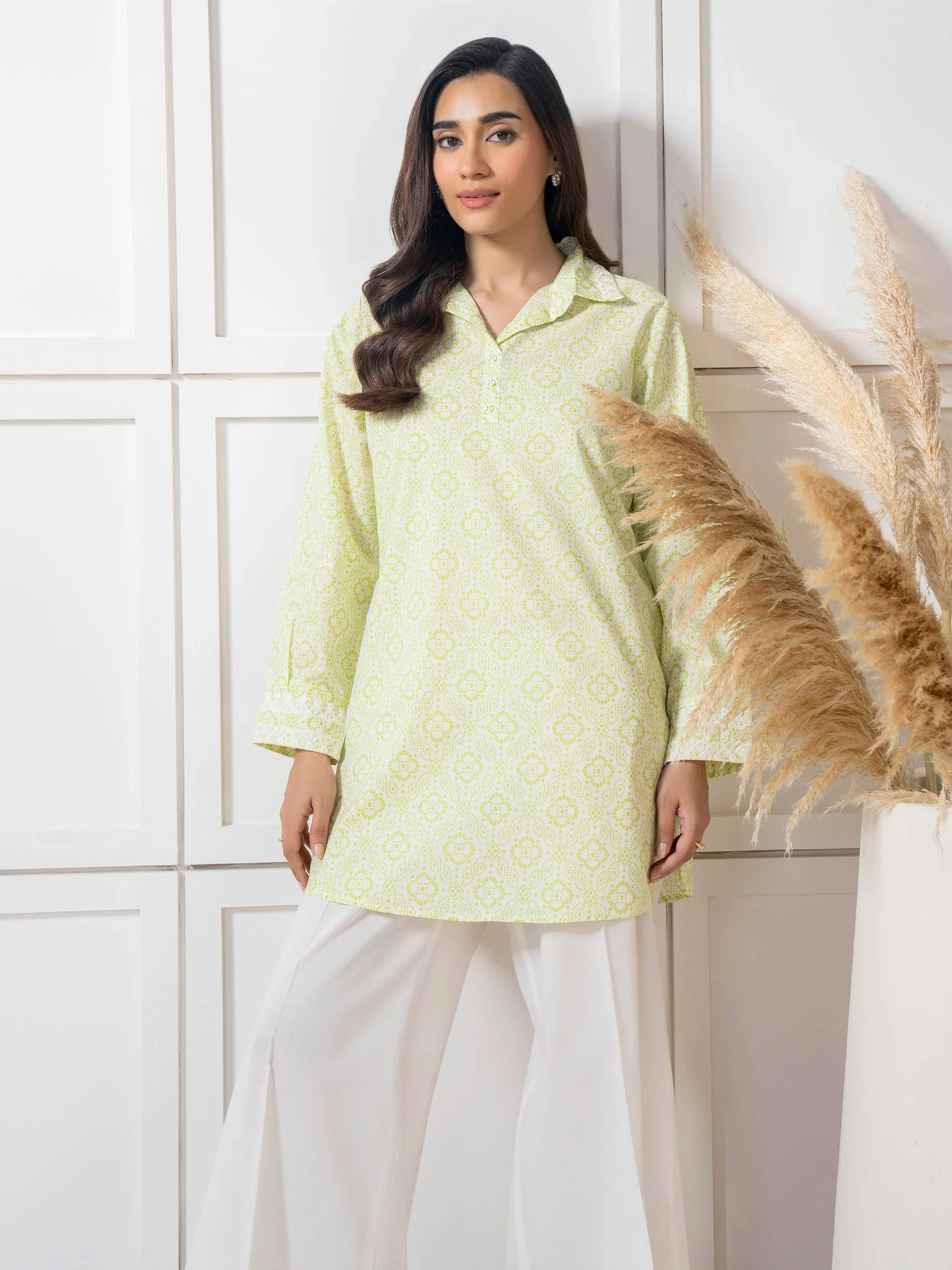 Cambric Kurti-Printed (Pret) - Image 2