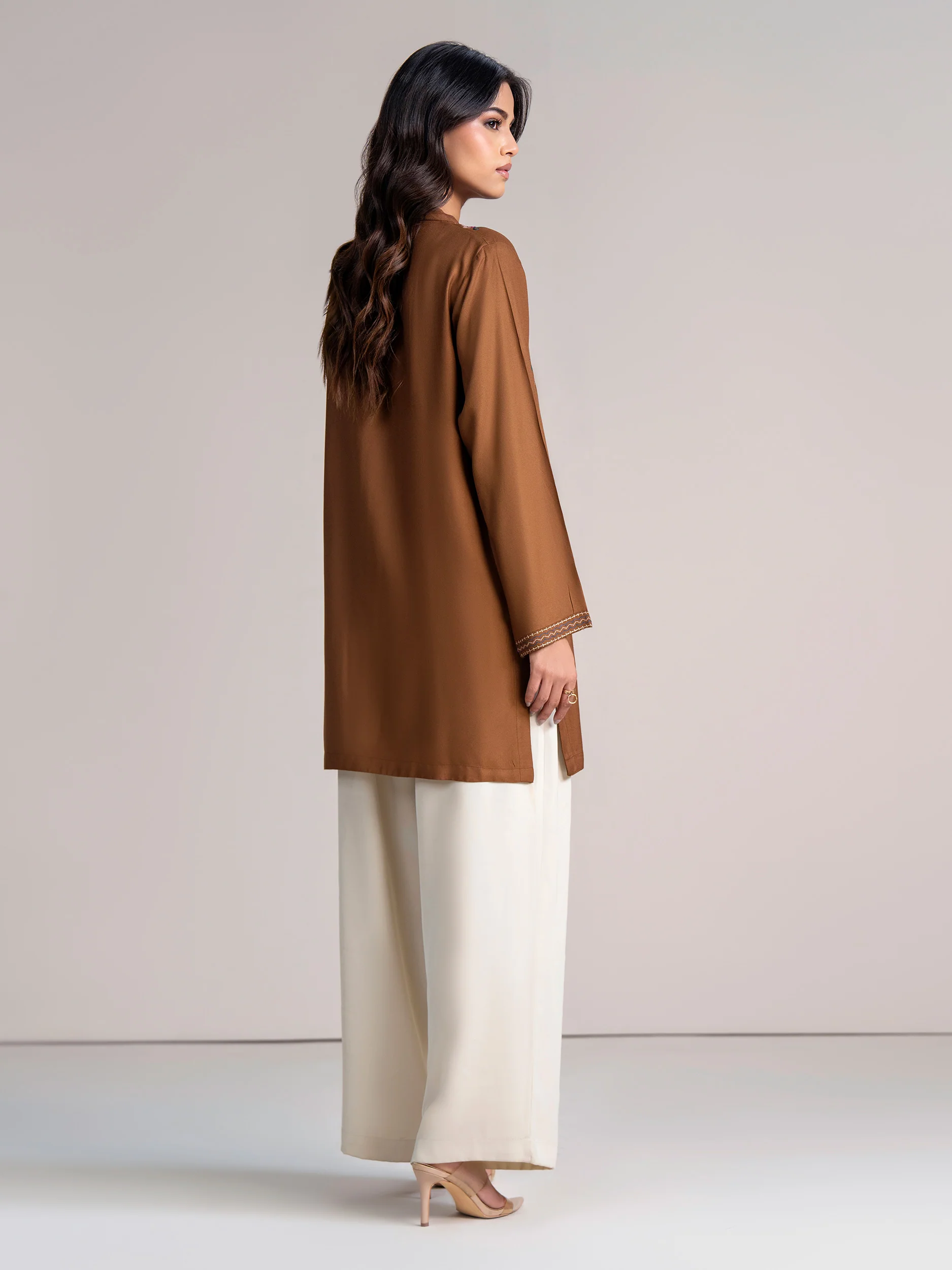 Crepe Kurti- Embroidered (Pret) - Image 4