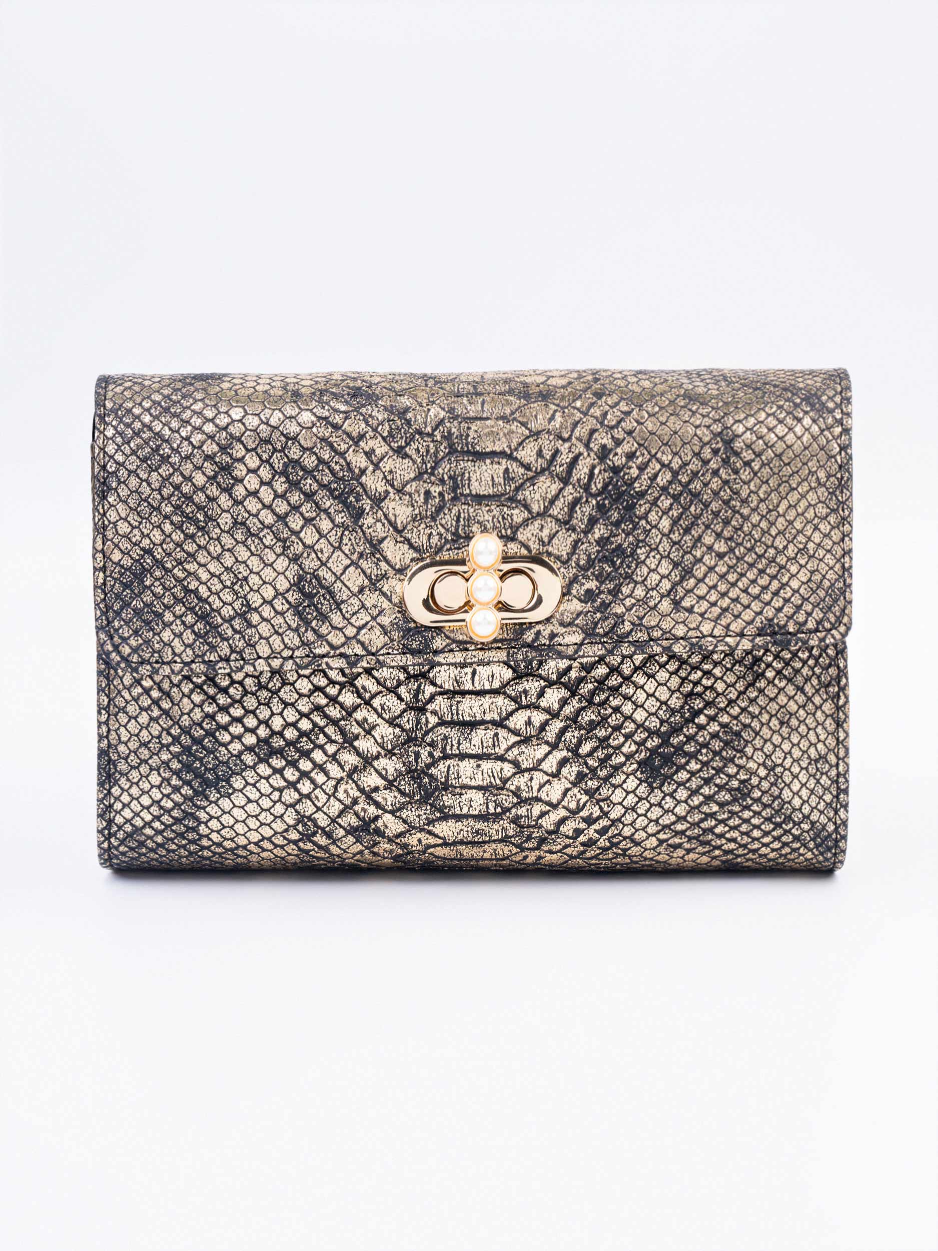 Snake Textured Hand Bag - Image 2