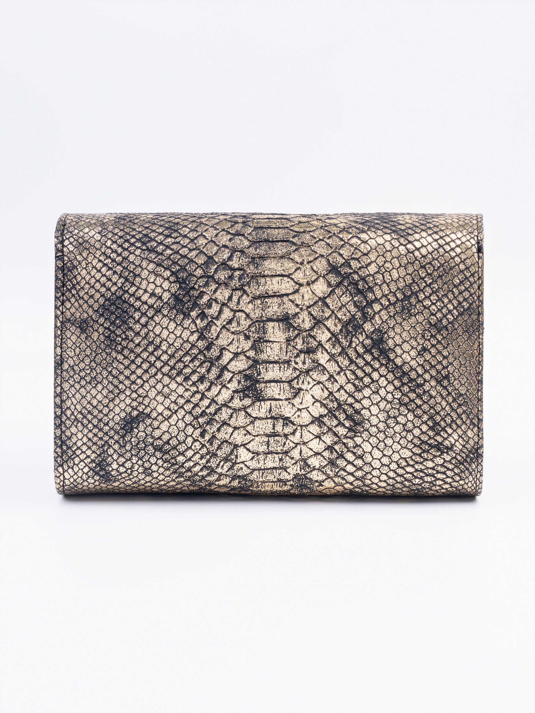 Snake Textured Hand Bag - Image 3