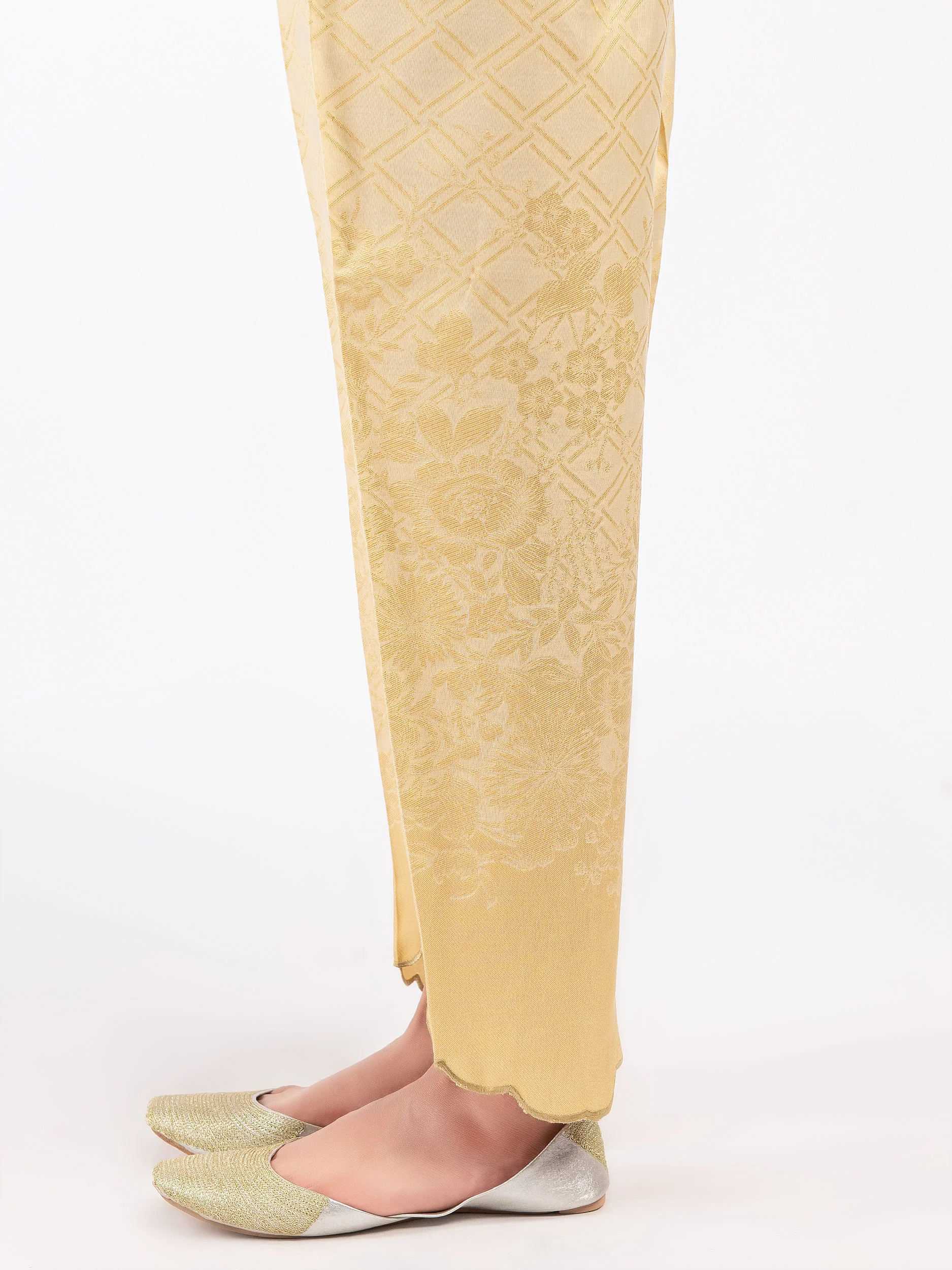 Asymmetric Jacquard Trousers - Image 4