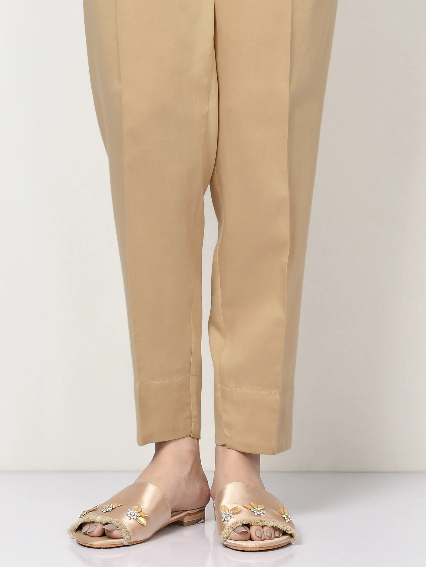 Baisc Cambric Trousers - Light brown - Image 3