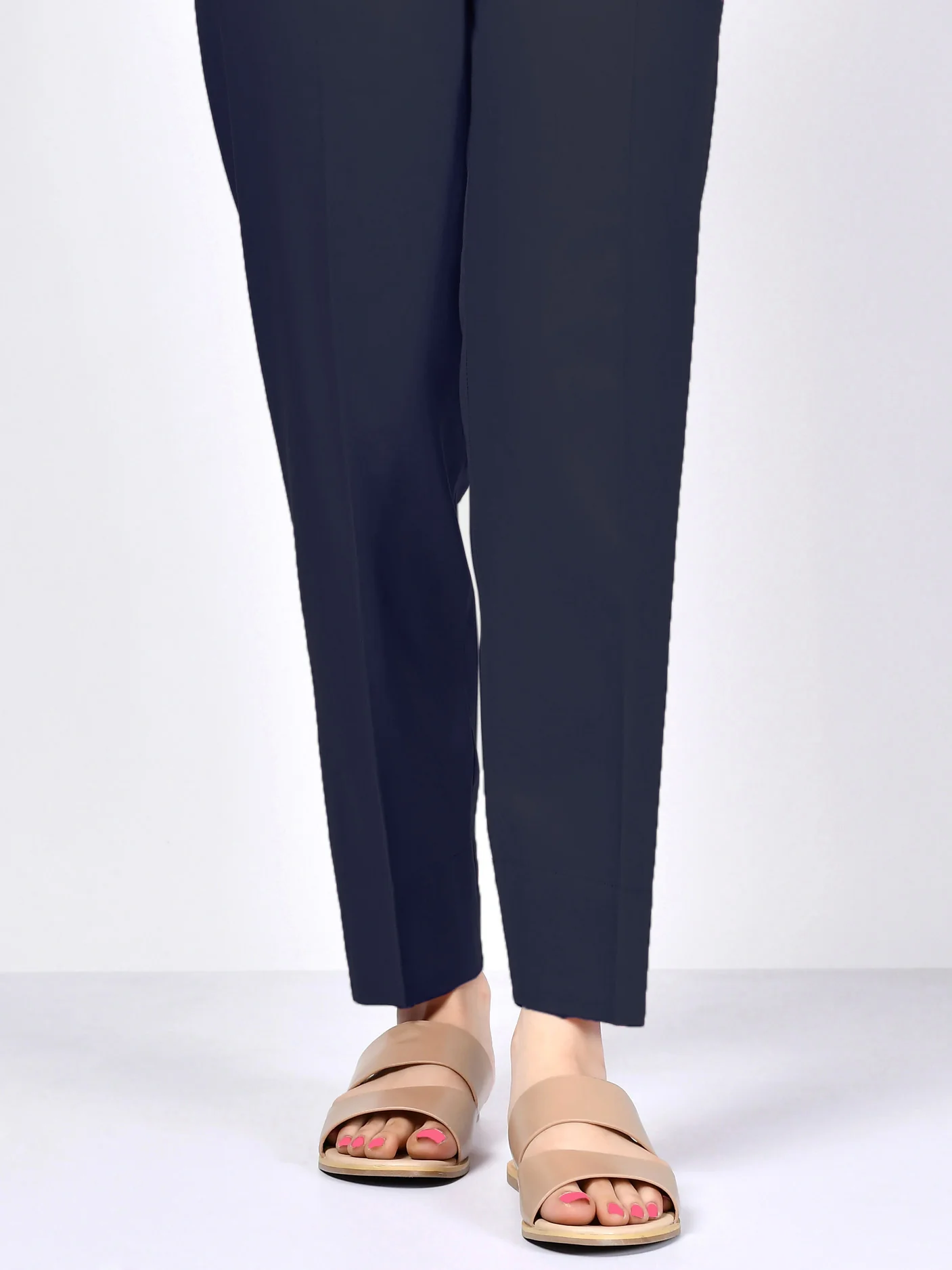 Satin Trouser - Dark Blue - Image 2