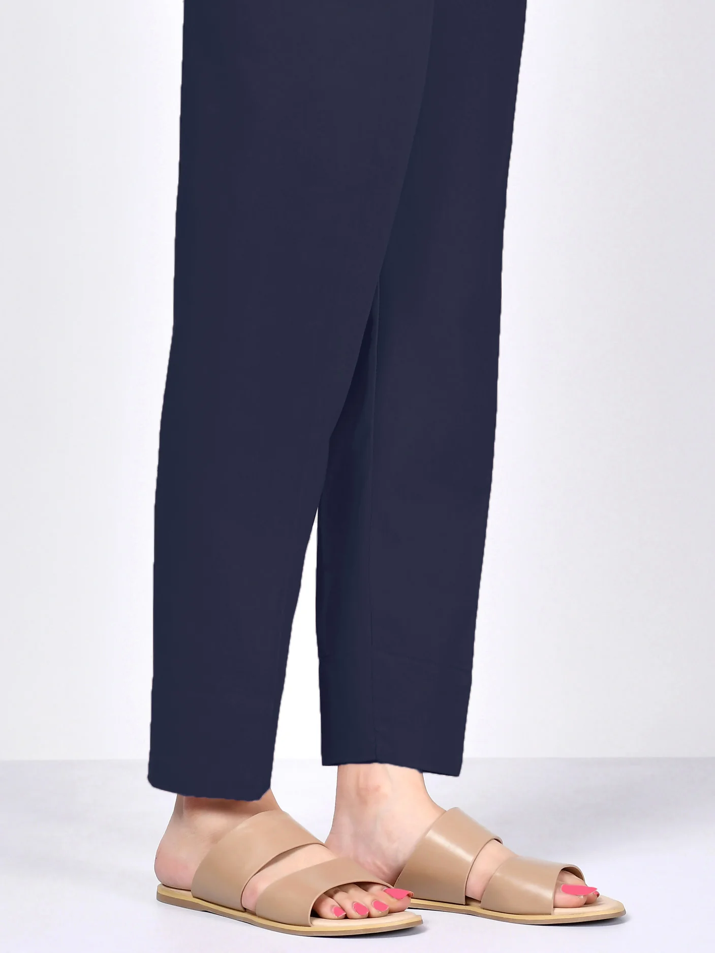 Satin Trouser - Dark Blue - Image 3