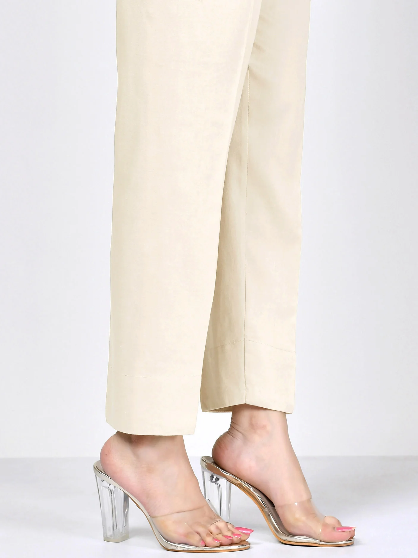 Crepe Trouser -  Beige - Image 3