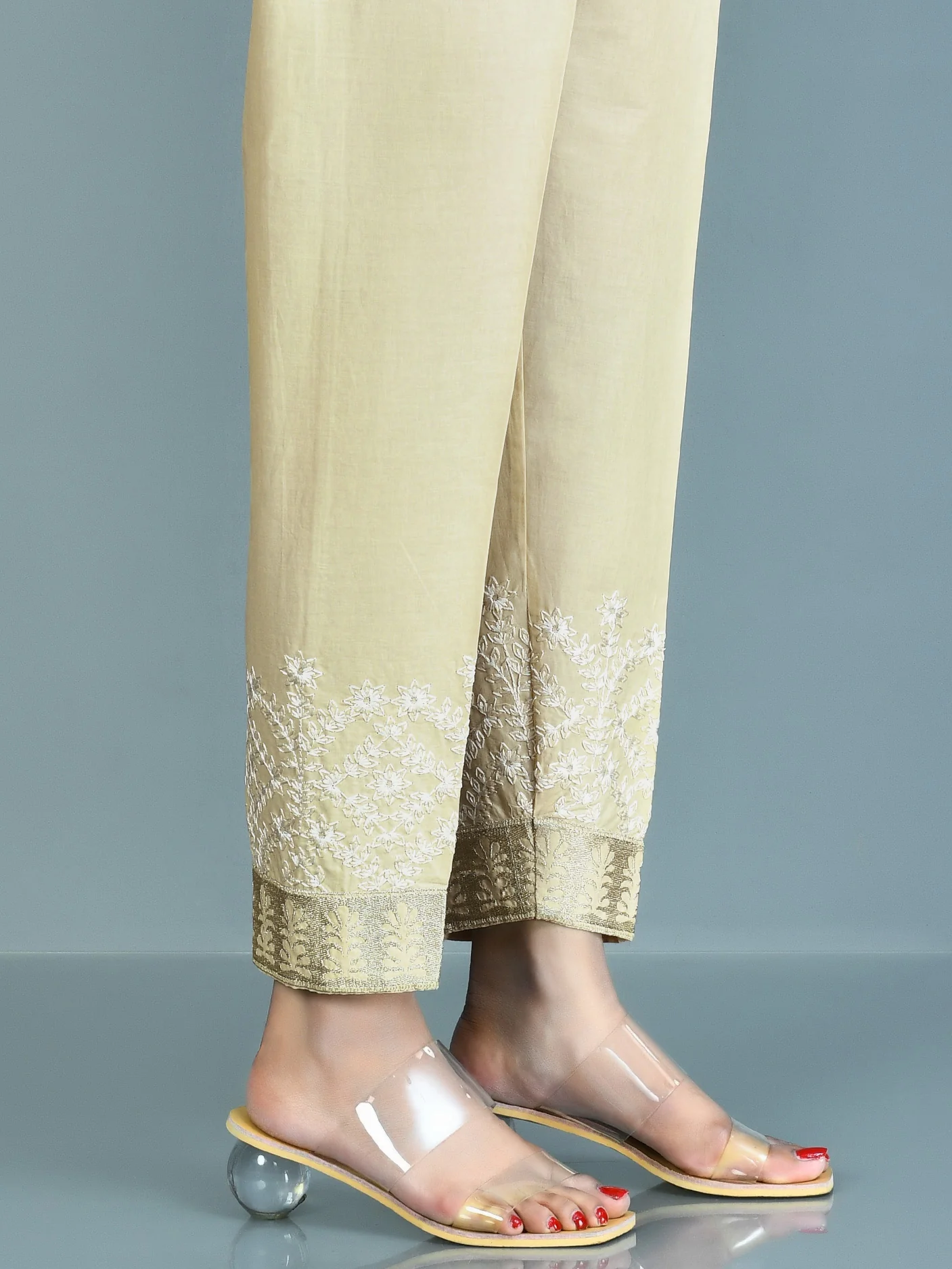 Cambric Trousers-Embroidered (Pret) - Image 3
