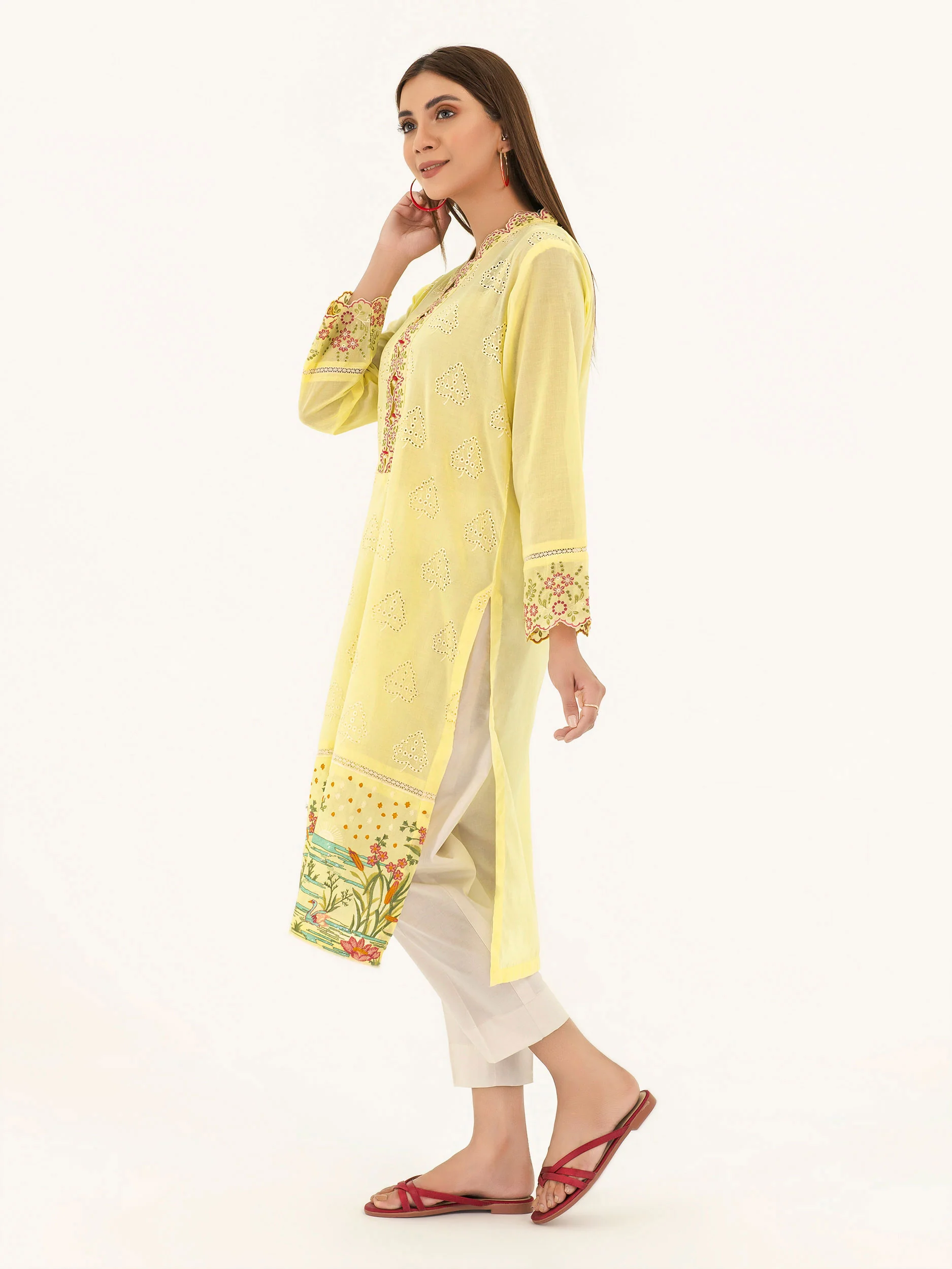 Embroidered Lawn Shirt - Image 3