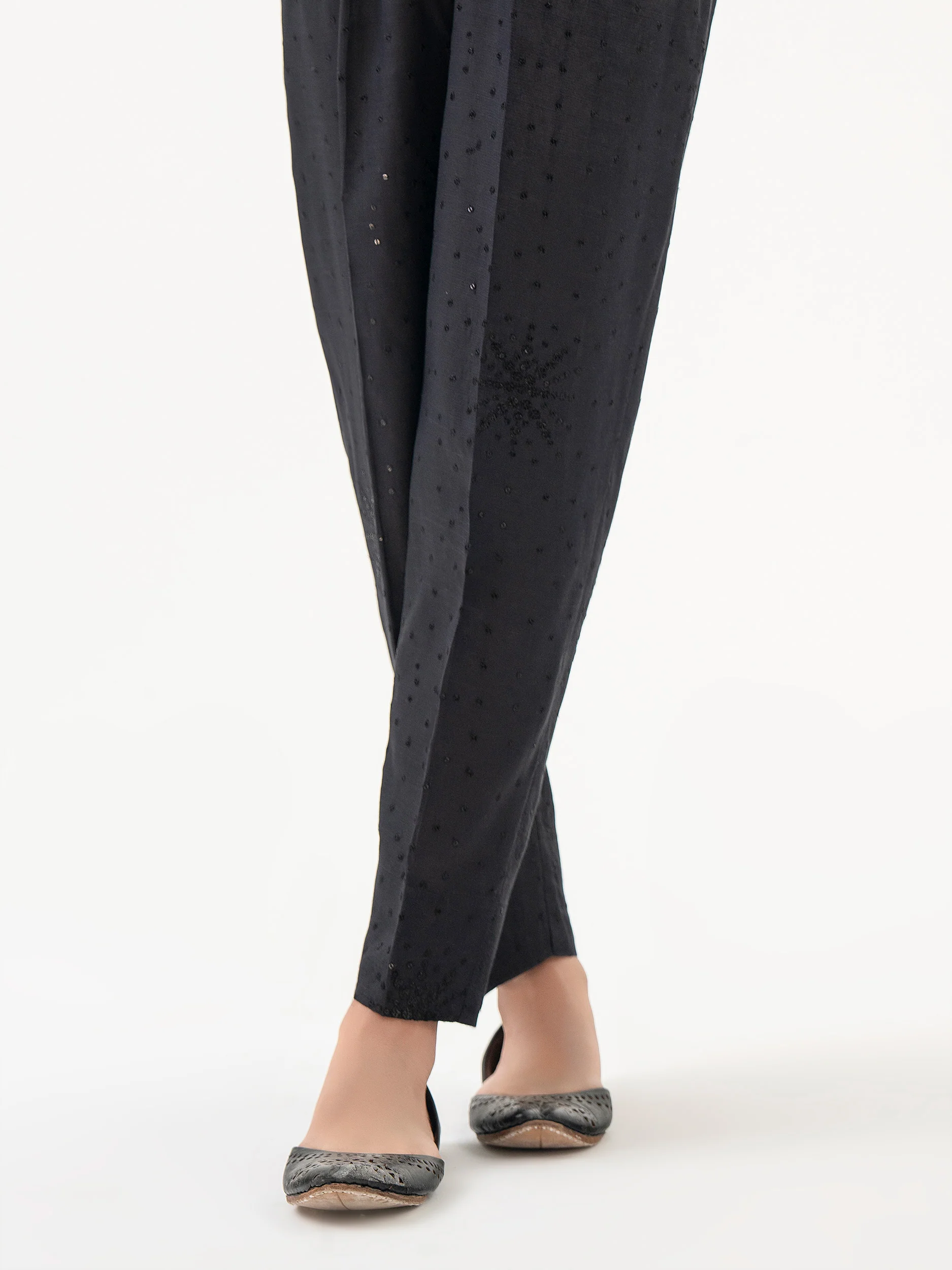 Raw Silk Trouser-Embroidered (Pret) - Image 2