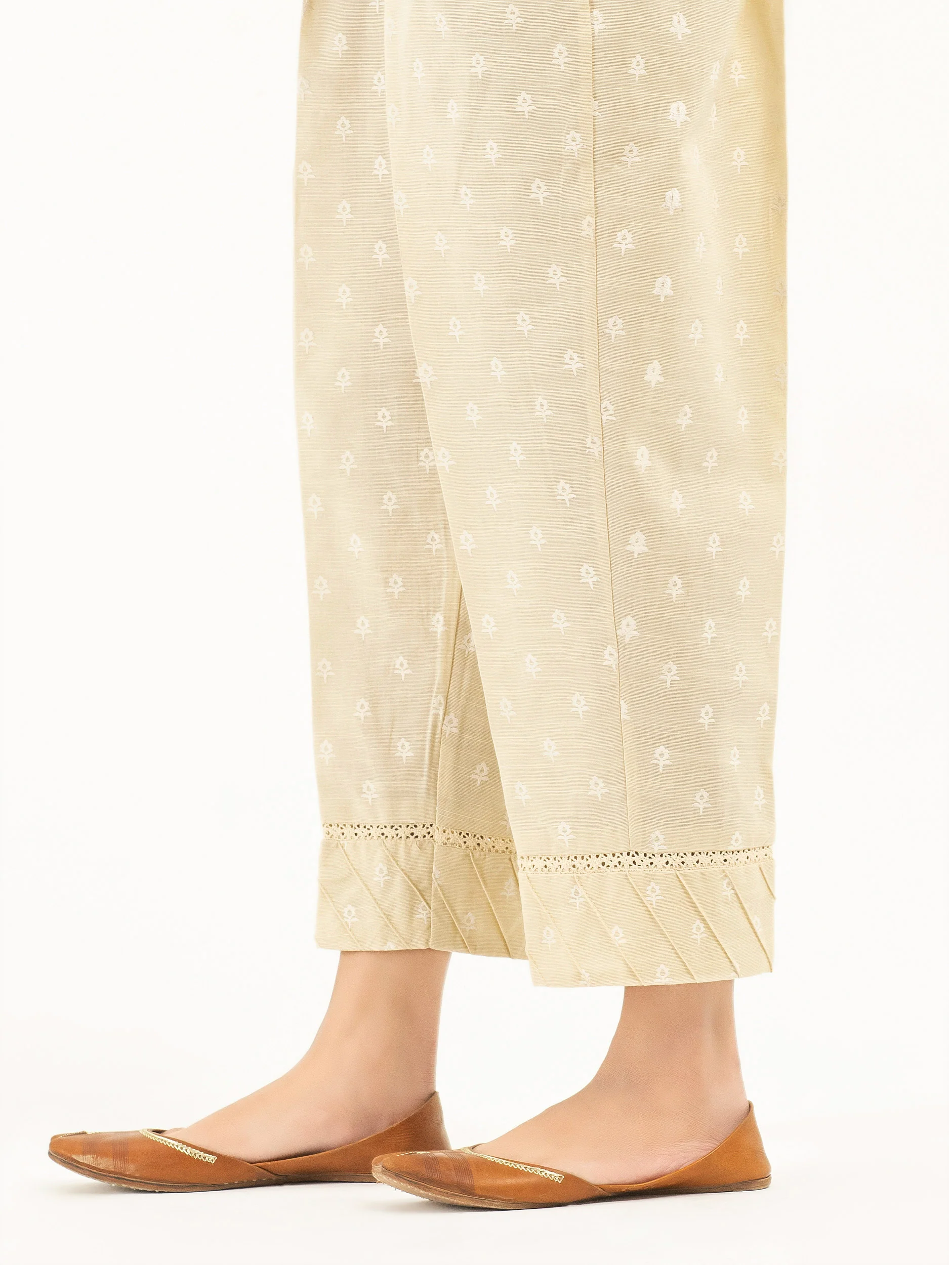 Embossed Khaddar Trousers (Pret) - Image 2
