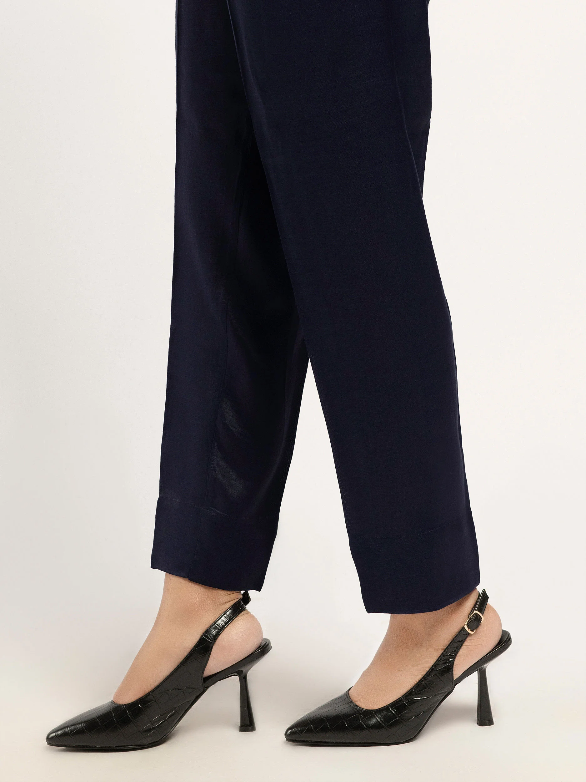Plain Raw Silk Trousers - Image 2