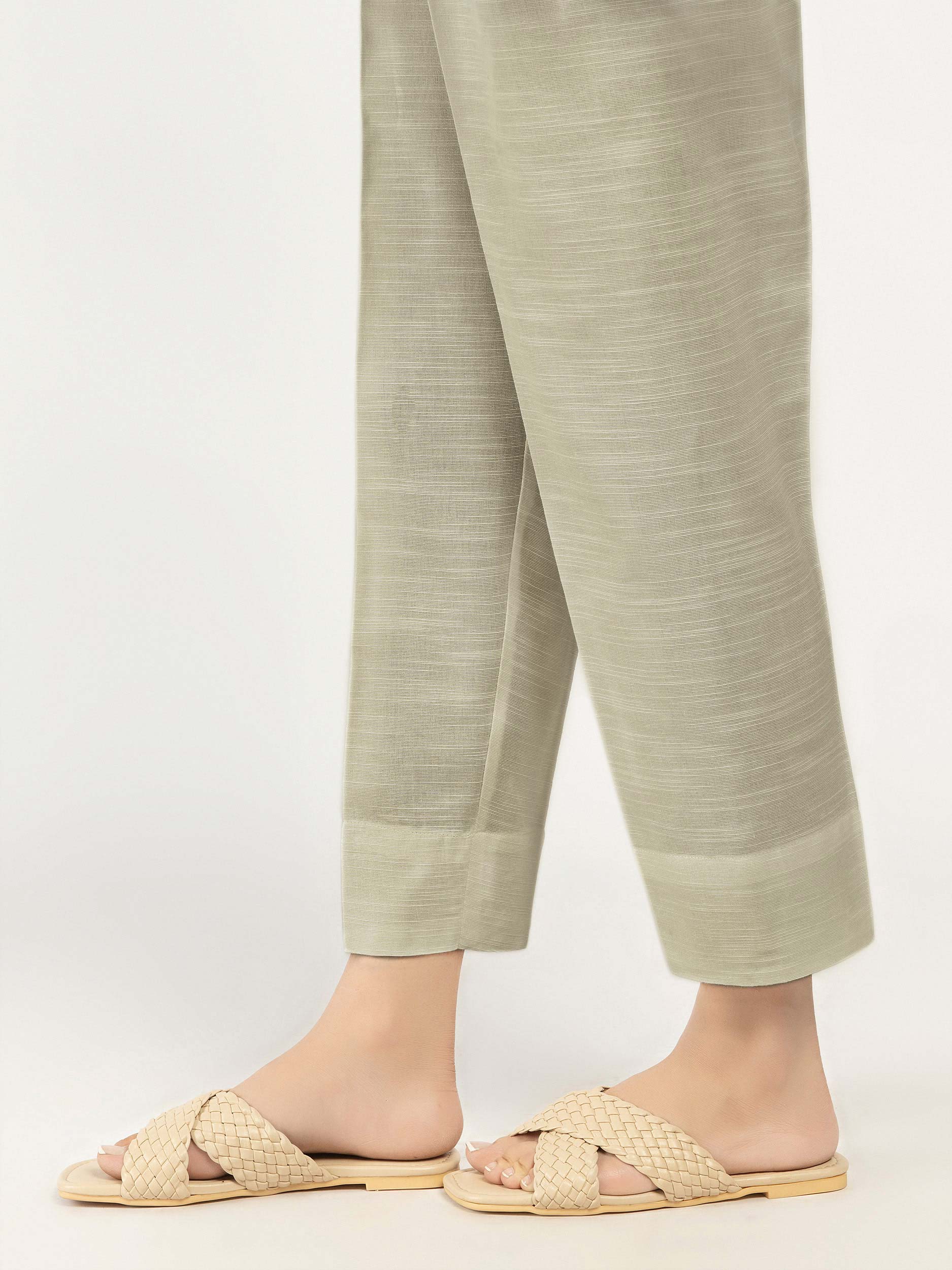 Plain Khaddar Trousers - Image 2