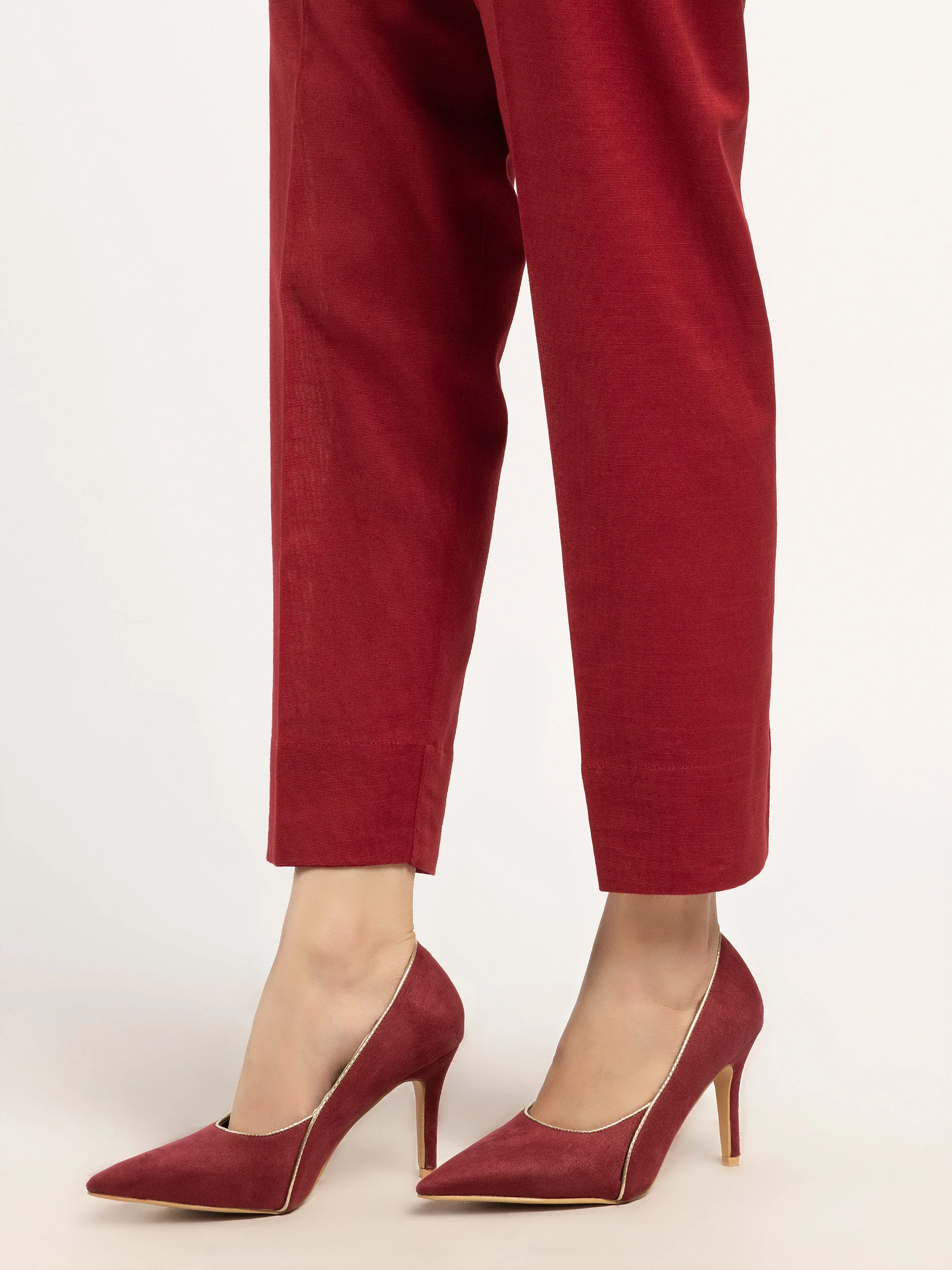 Plain Khaddar Trousers - Image 3