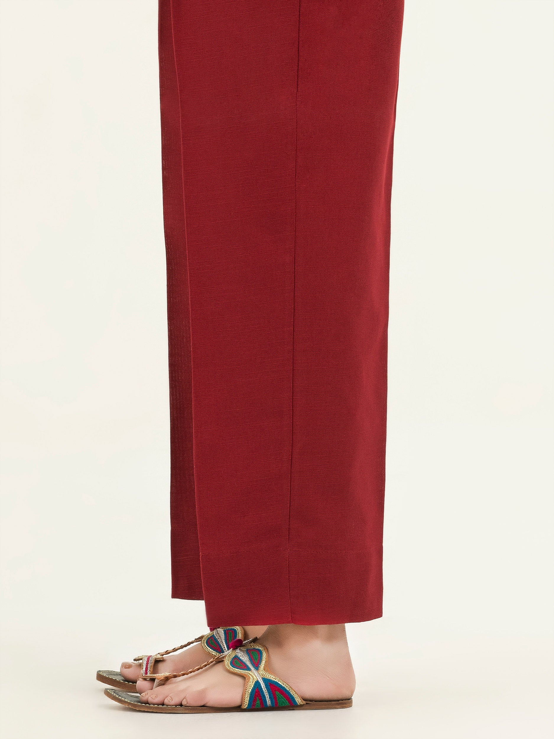 Dyed Khaddar Trousers(Pret) - Image 4