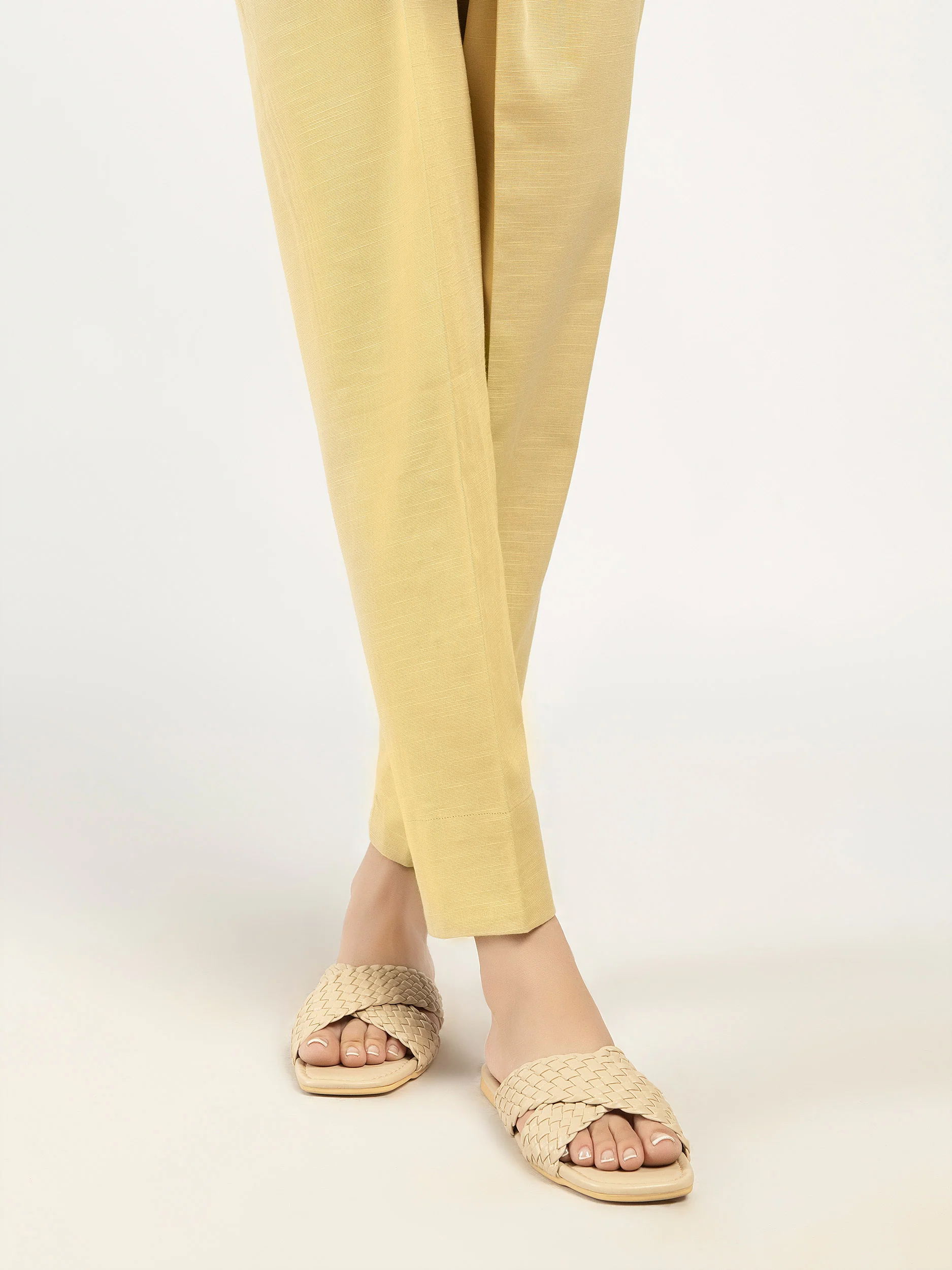 Plain Khaddar Trousers - Image 2