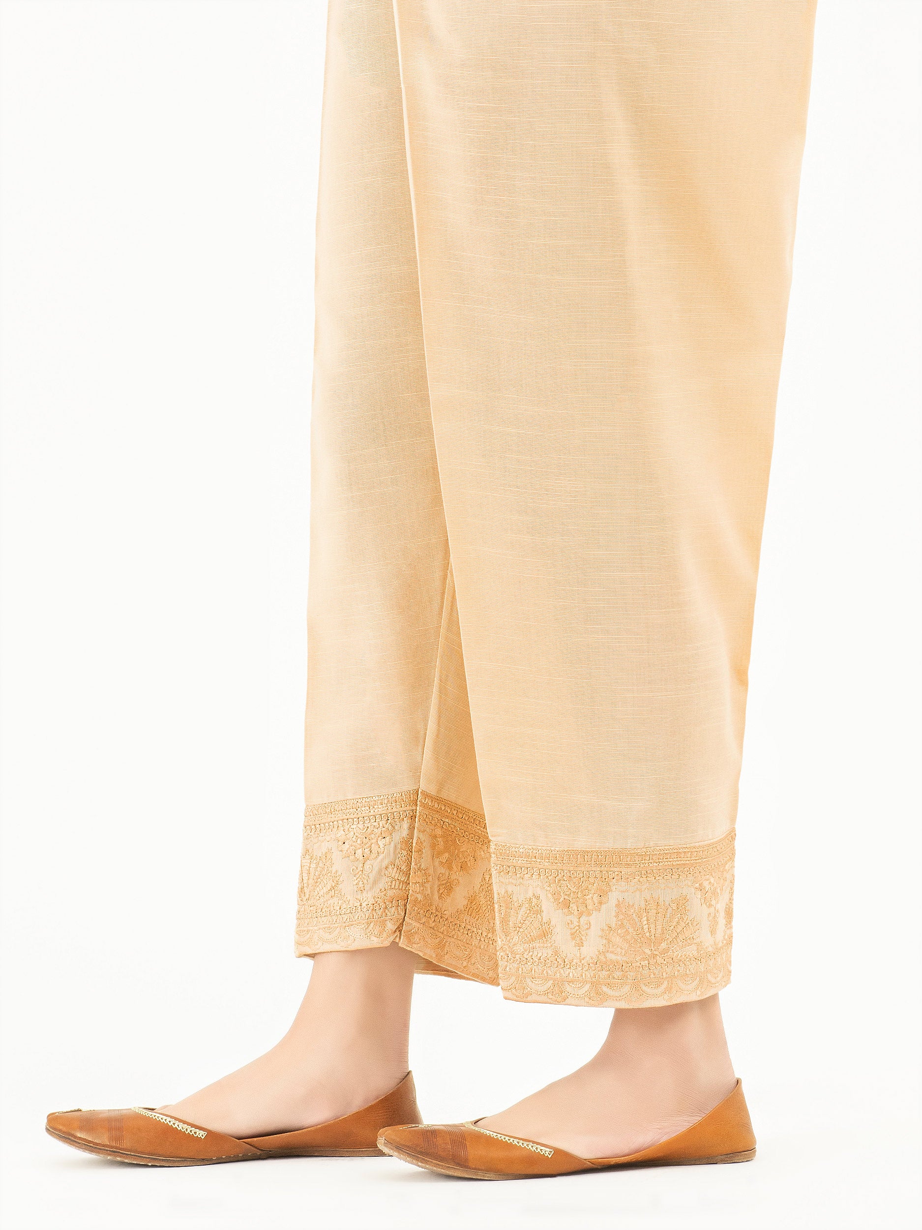 Khaddar Trousers-Embroidered (Pret) - Image 4