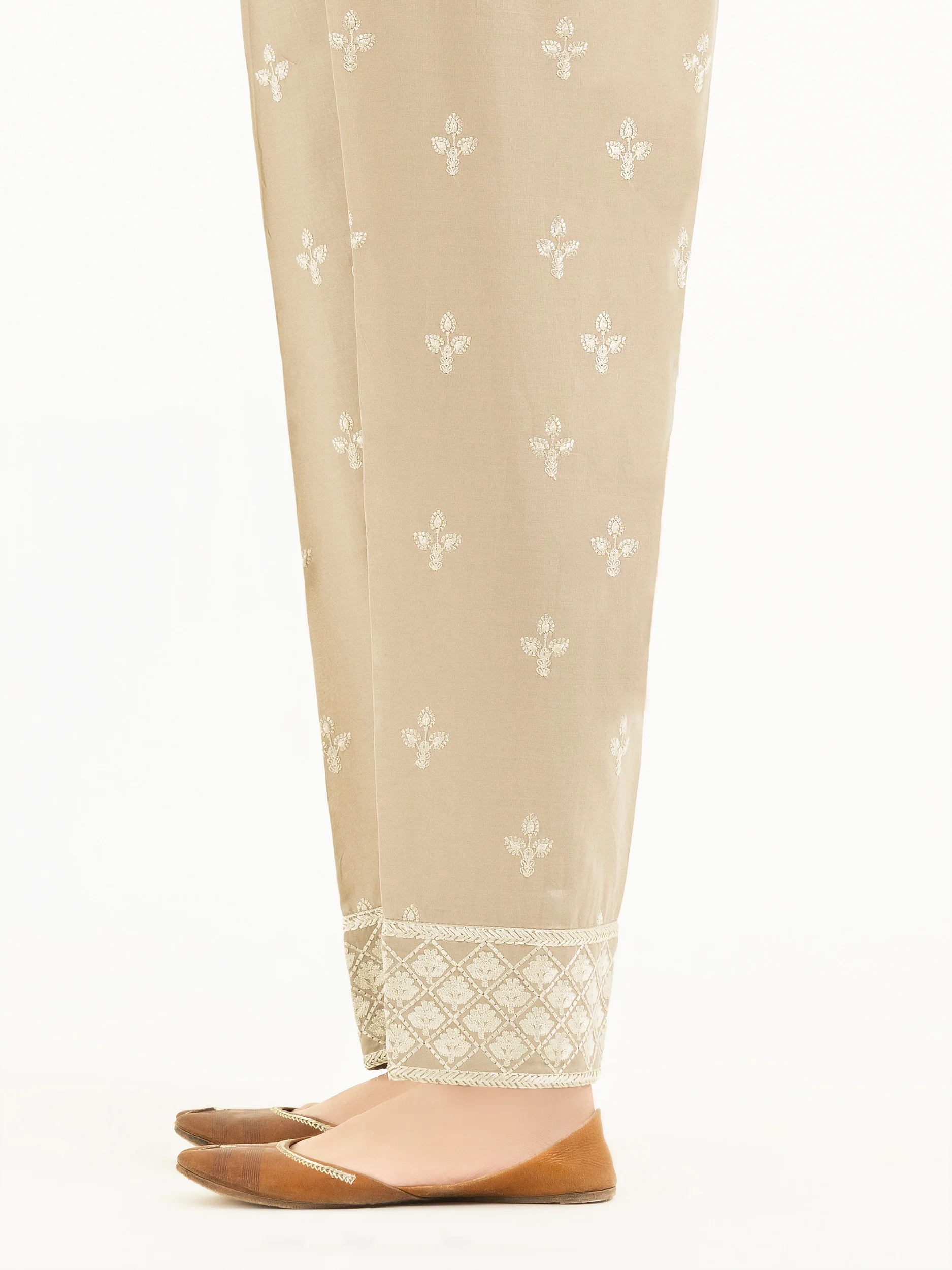 Cambric Trousers-Embroidered (Pret) - Image 3