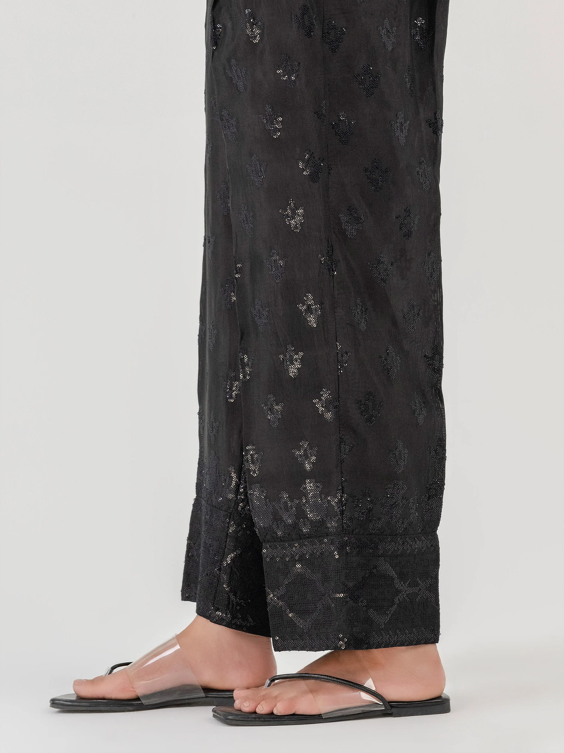 Raw Silk Trouser-Embellished  (Pret) - Image 2