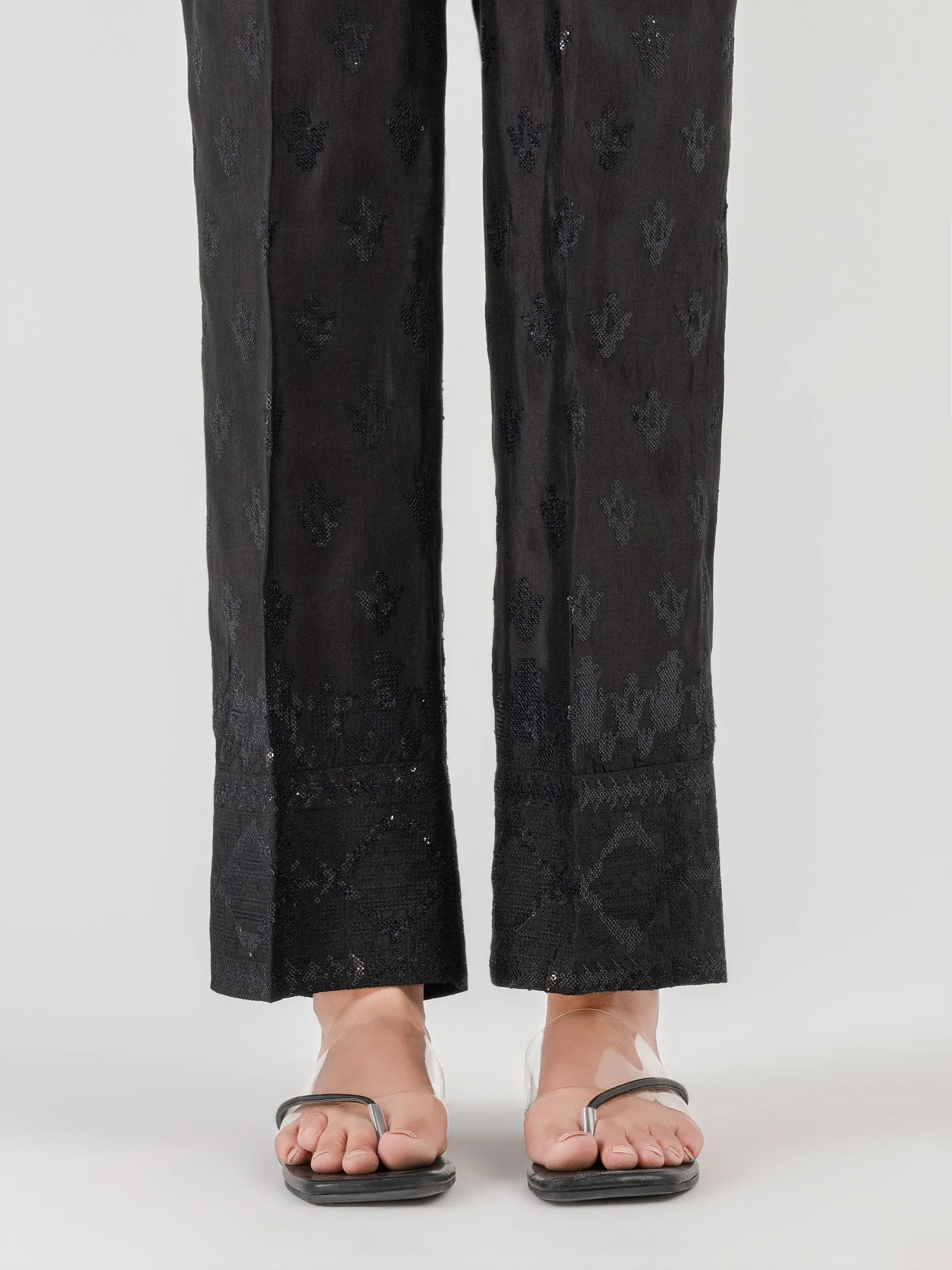 Raw Silk Trouser-Embellished  (Pret) - Image 3