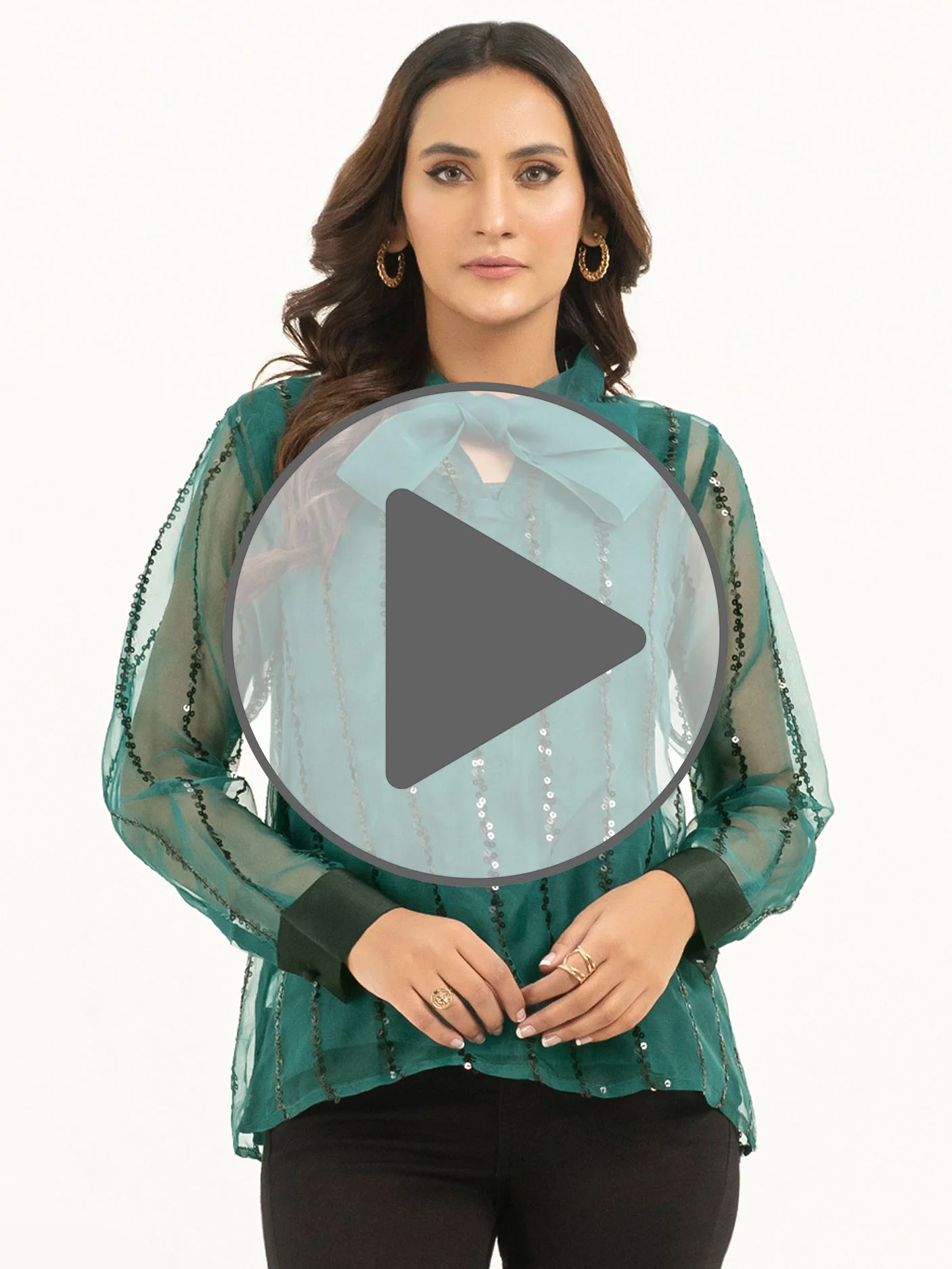Organza Top Embellished - Image 5