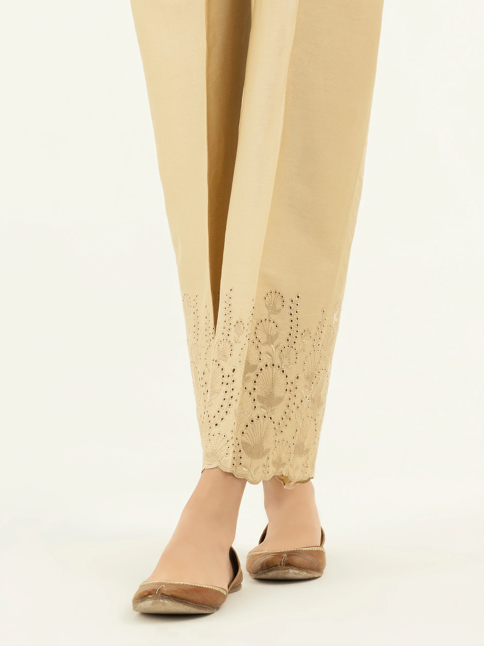 Embroidered Satin Trousers(Pret) - Image 3