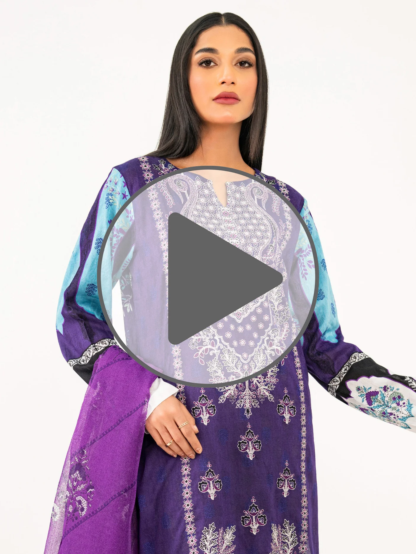 2 Piece Dobby Suit-Embroidered (Pret) - Image 7