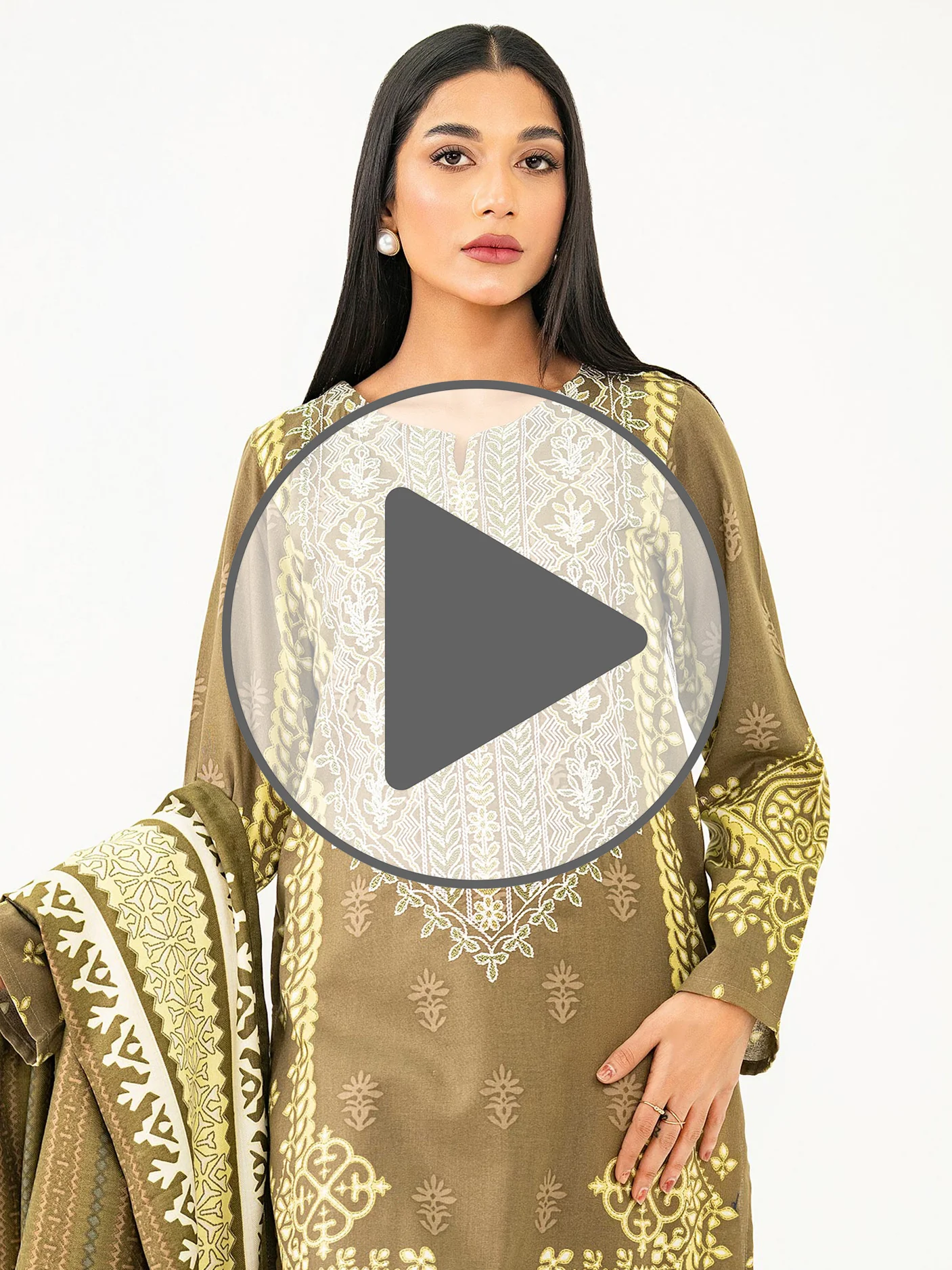 2 Piece Khaddar Suit-Embroidered (Pret) - Image 6