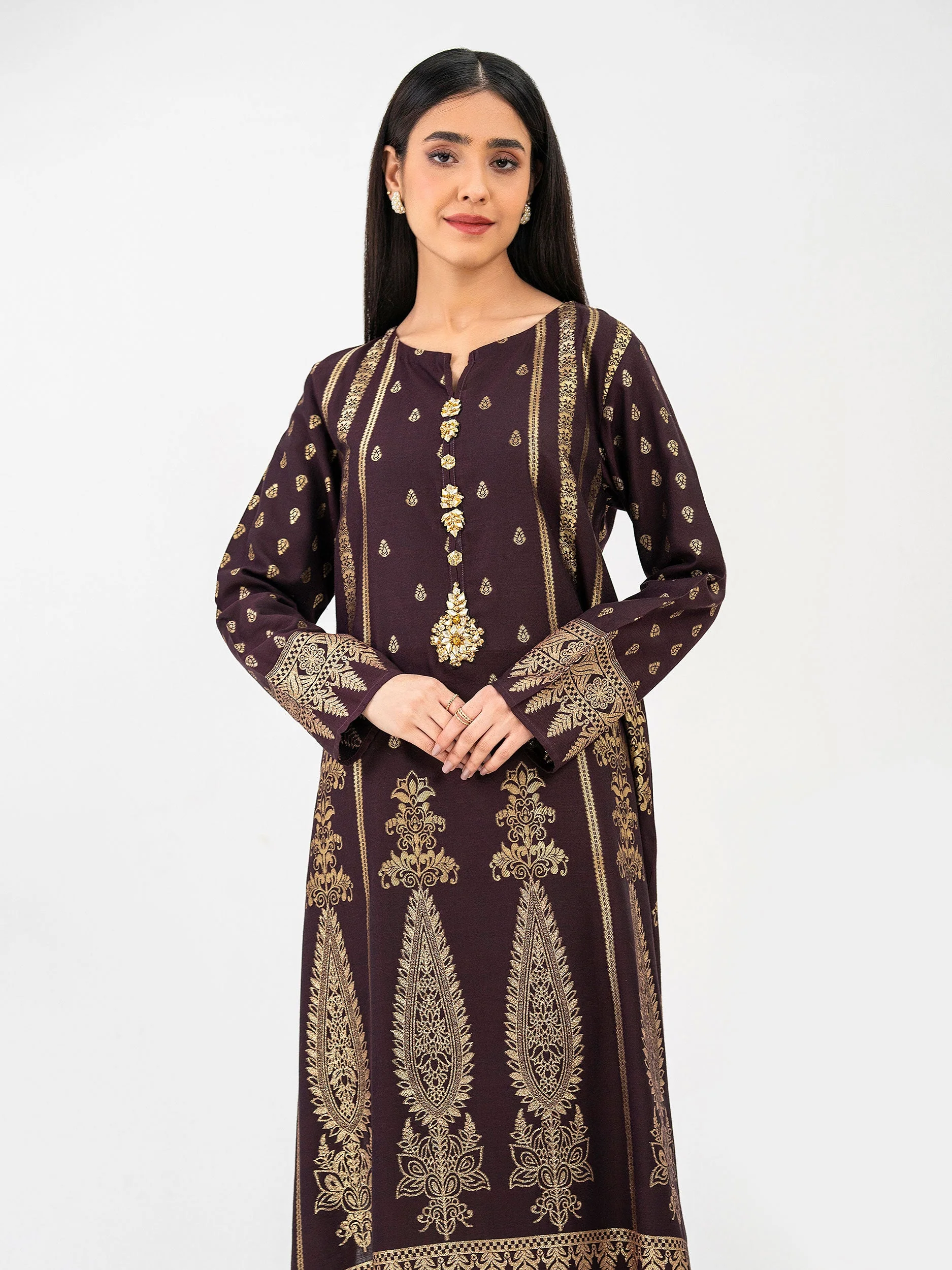 Jacquard Shirt-Embellished (Pret) - Image 3