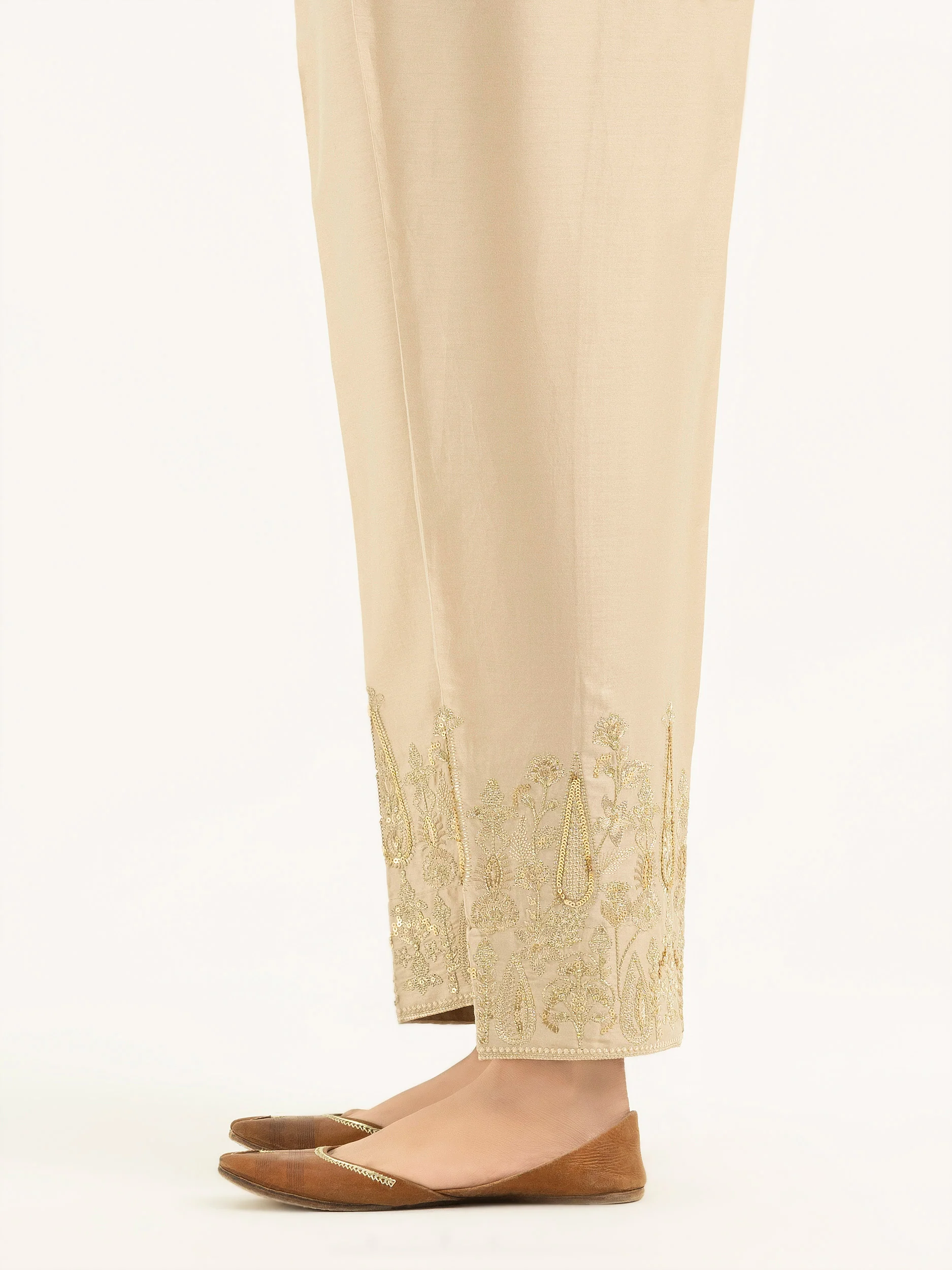 Satin Trousers-Embroidered (Pret) - Image 4