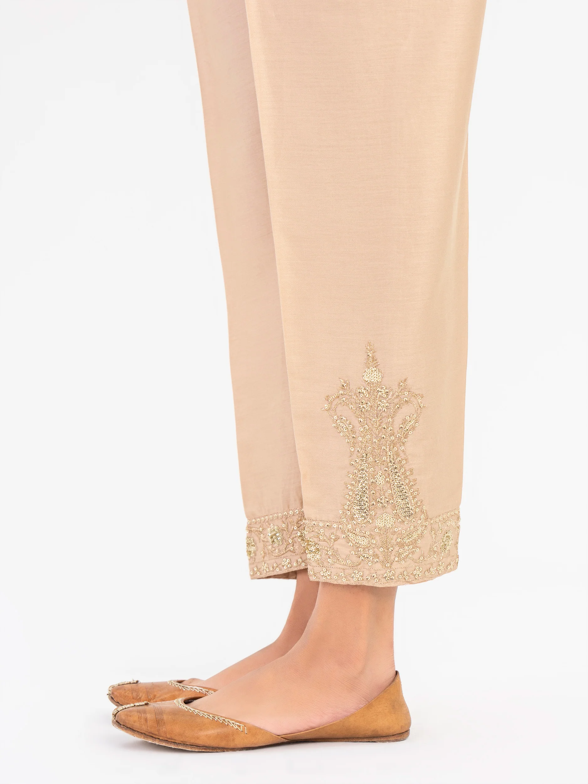 Satin Trouser-Embroidered (Pret) - Image 2