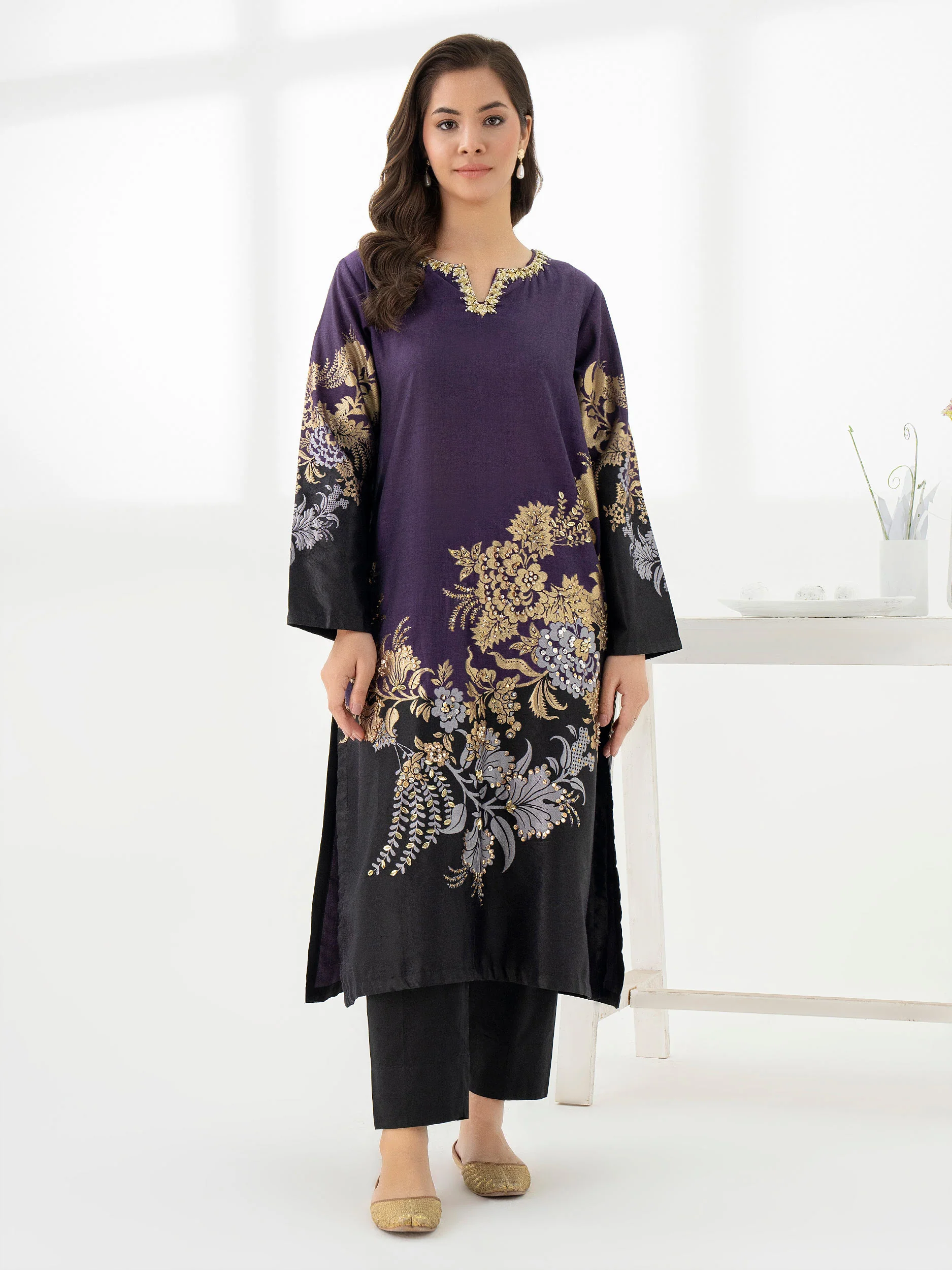 Jacquard Shirt-Embellished (Pret) - Image 2