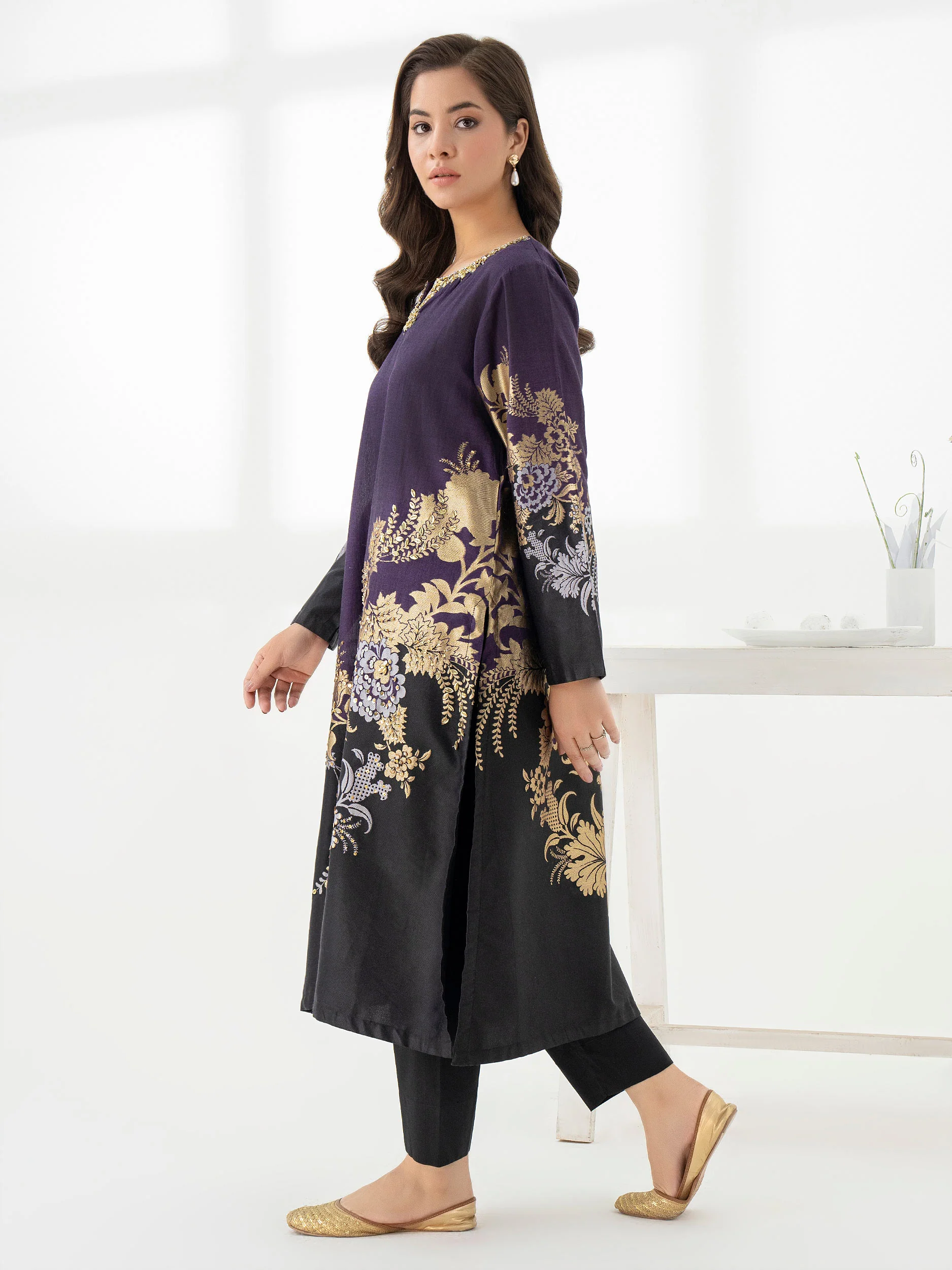 Jacquard Shirt-Embellished (Pret) - Image 4