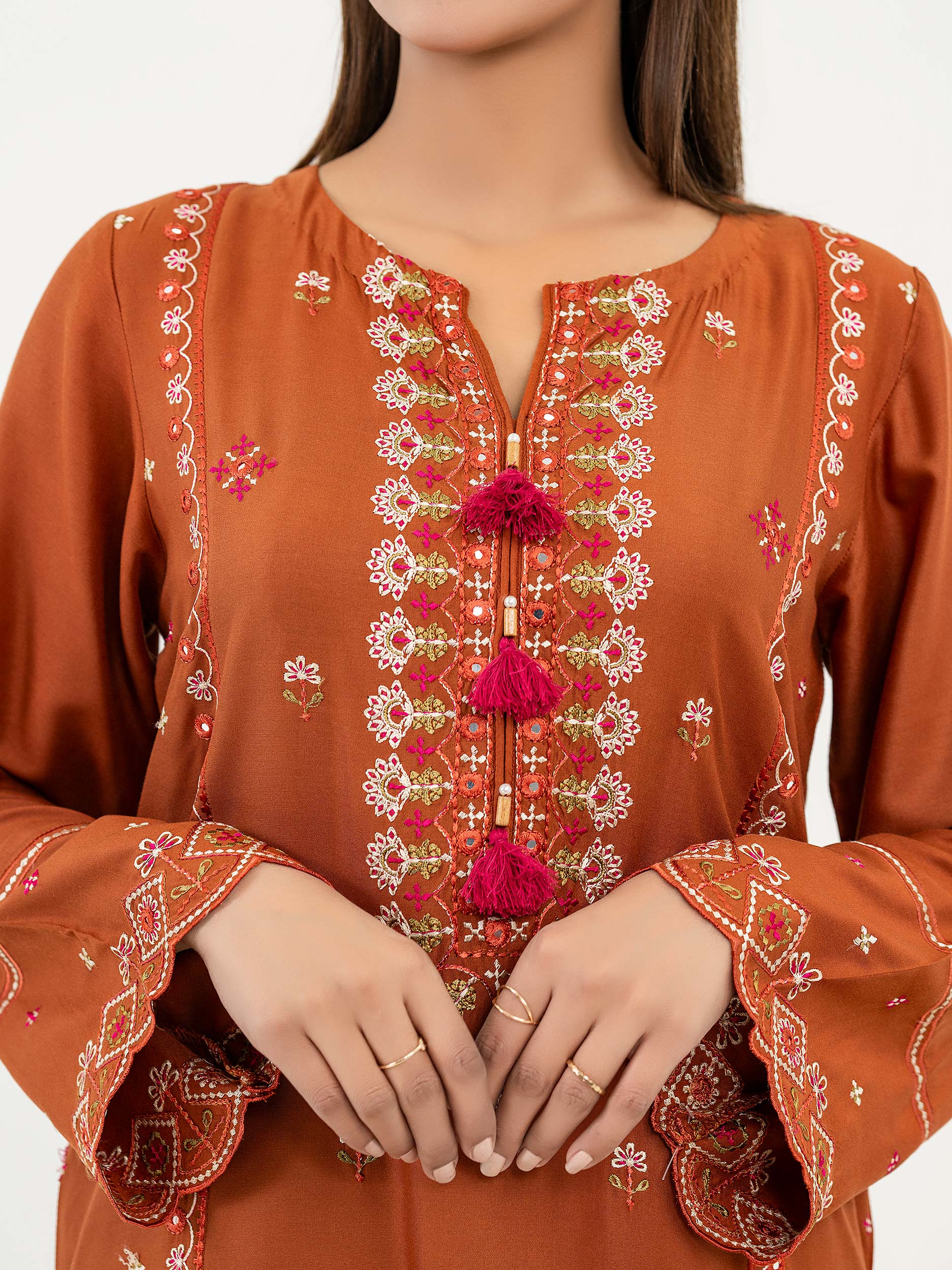 Linen Shirt-Embroidered (Pret) - Image 5