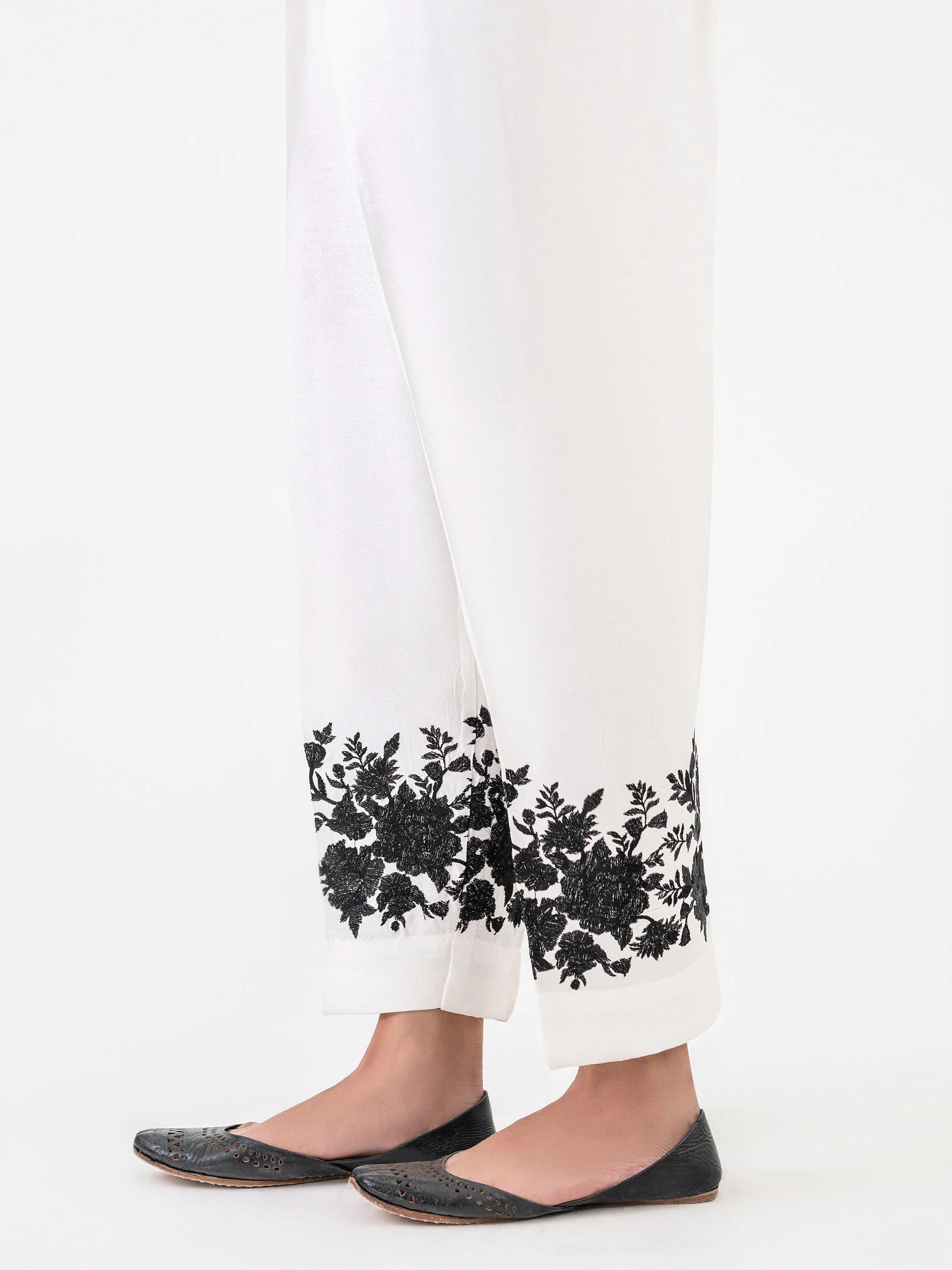 Crepe Trouser-Embroidered (Pret) - Image 3