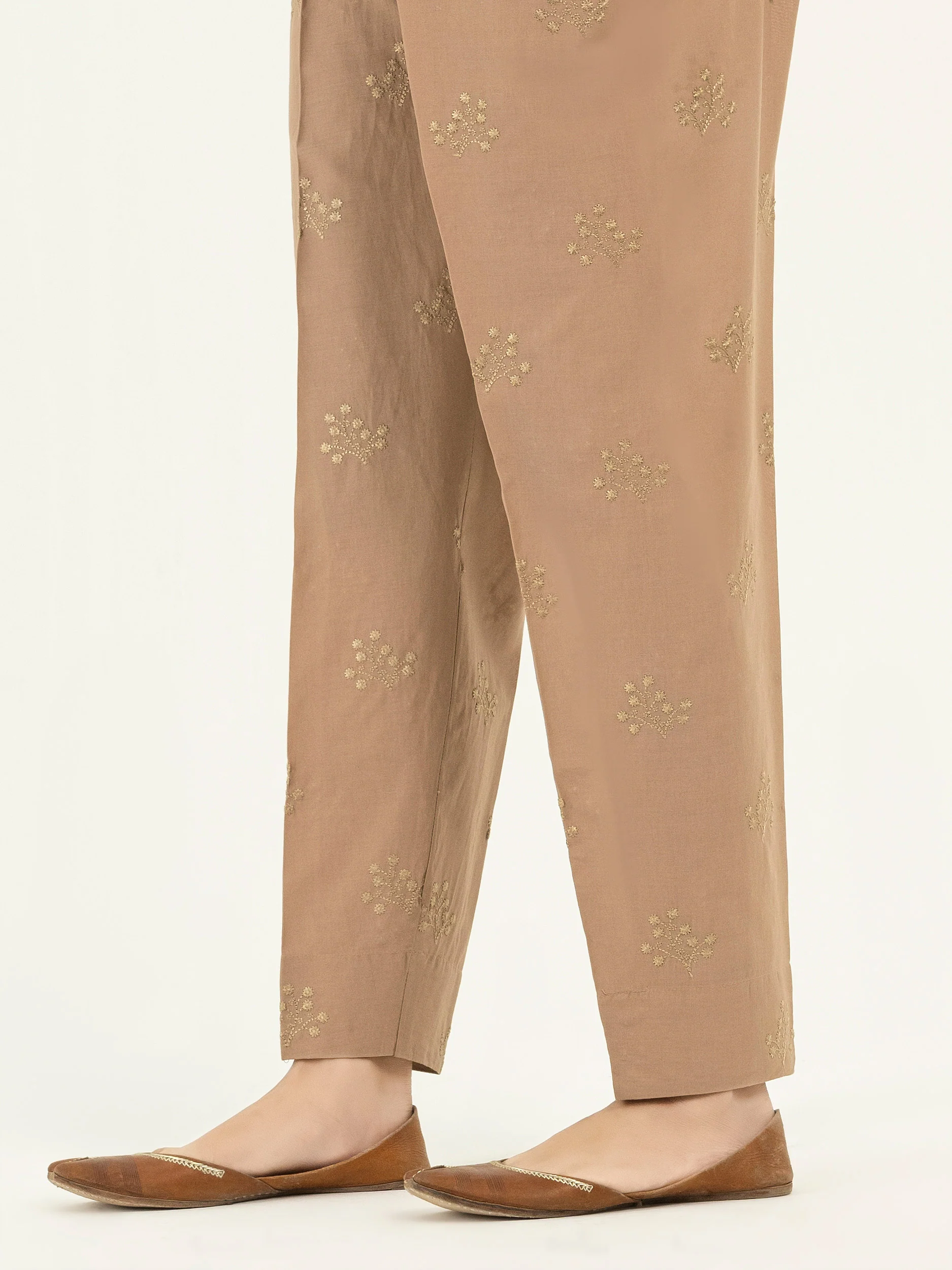 Embroidered Cambric Trousers(Pret) - Image 3