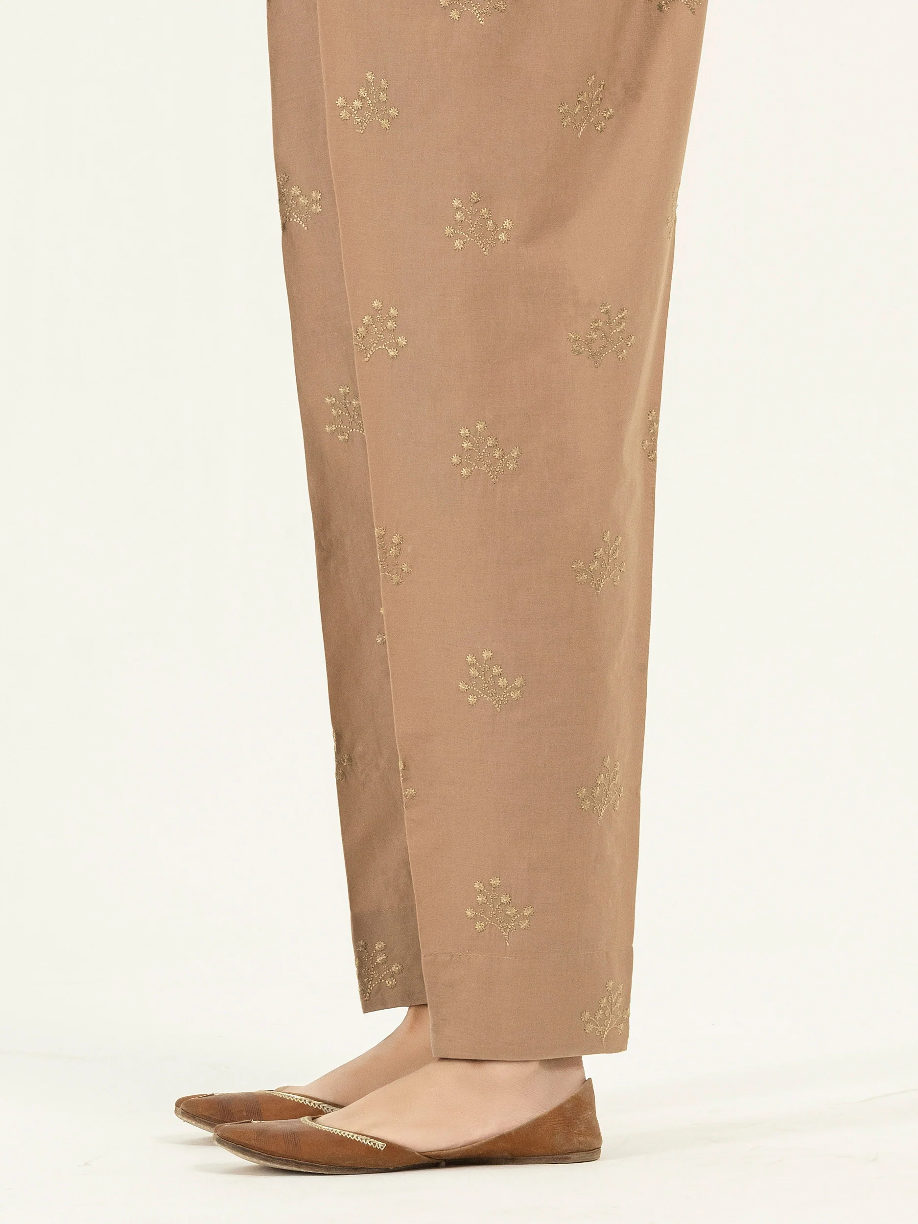 Embroidered Cambric Trousers(Pret) - Image 4