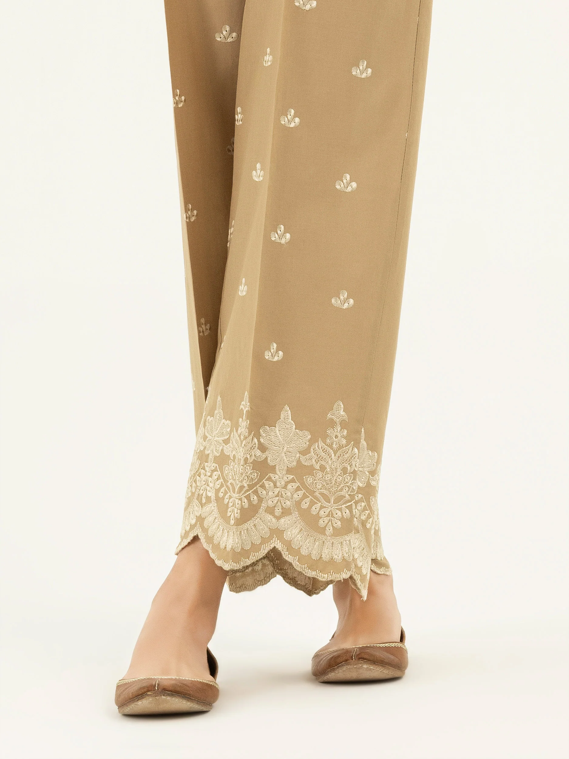 Cambric Trousers-Embroidered (Pret) - Image 2
