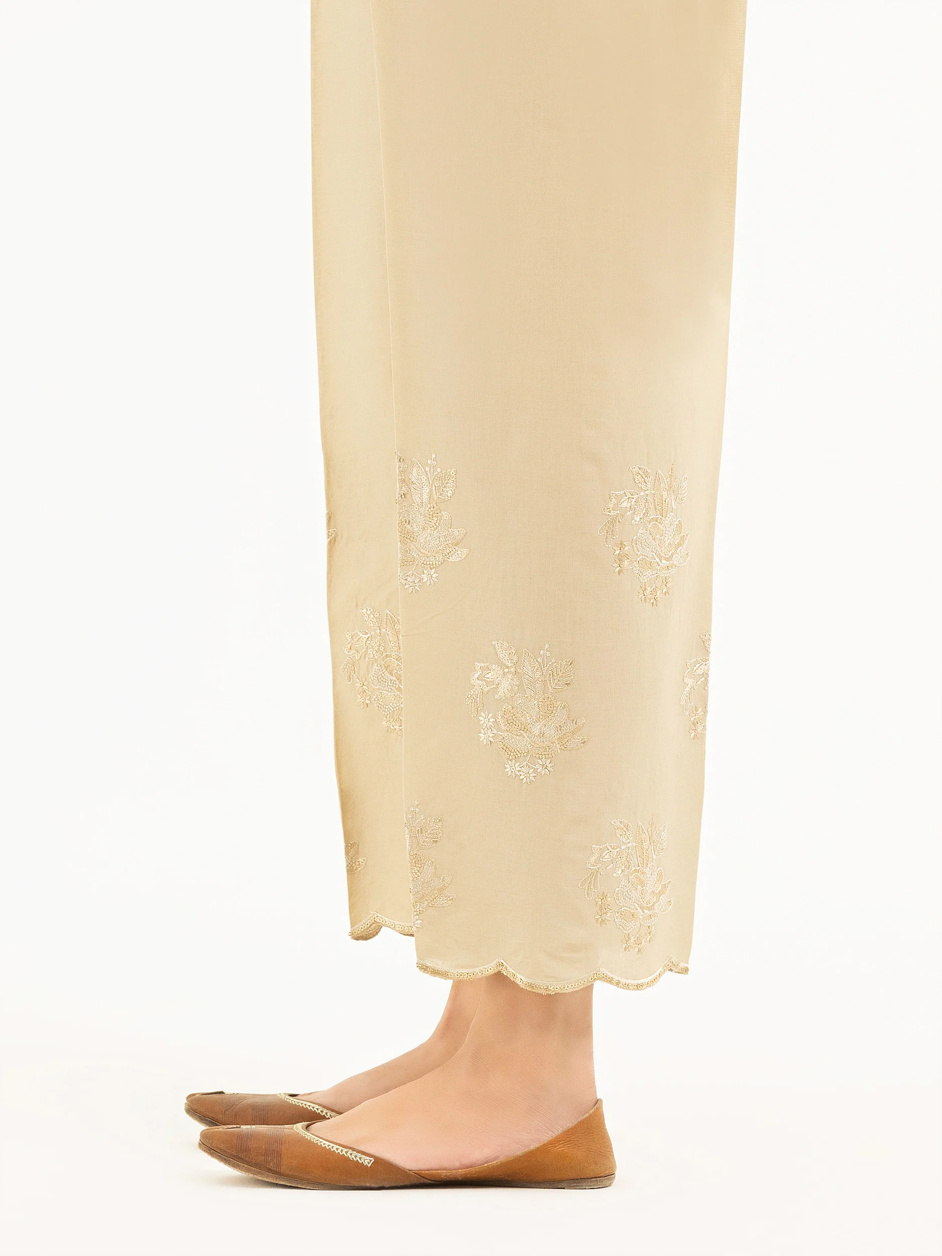 Cambric Trousers-Embroidered (Pret) - Image 4