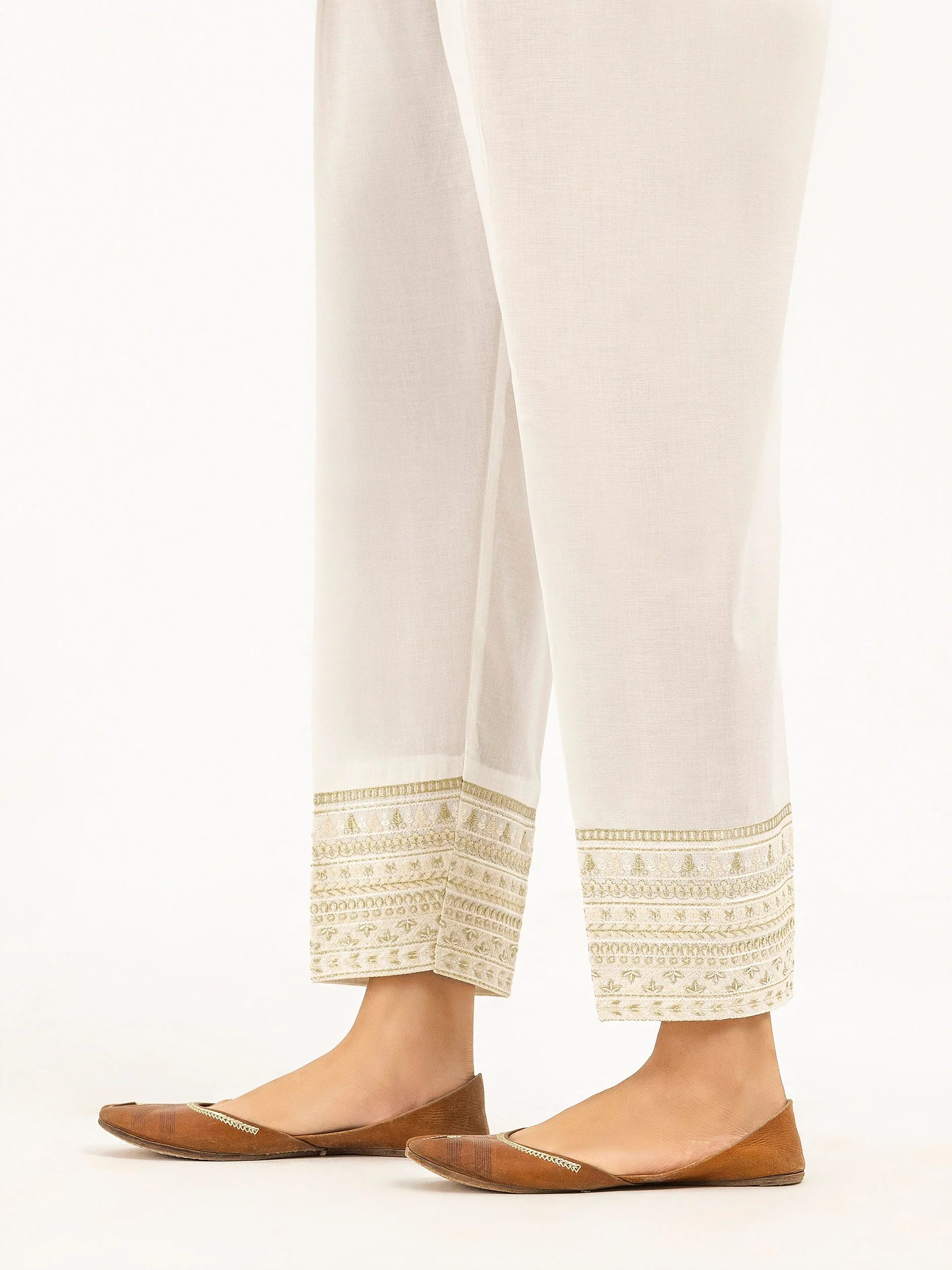 Cambric Trousers-Embroidered (Pret) - Image 2