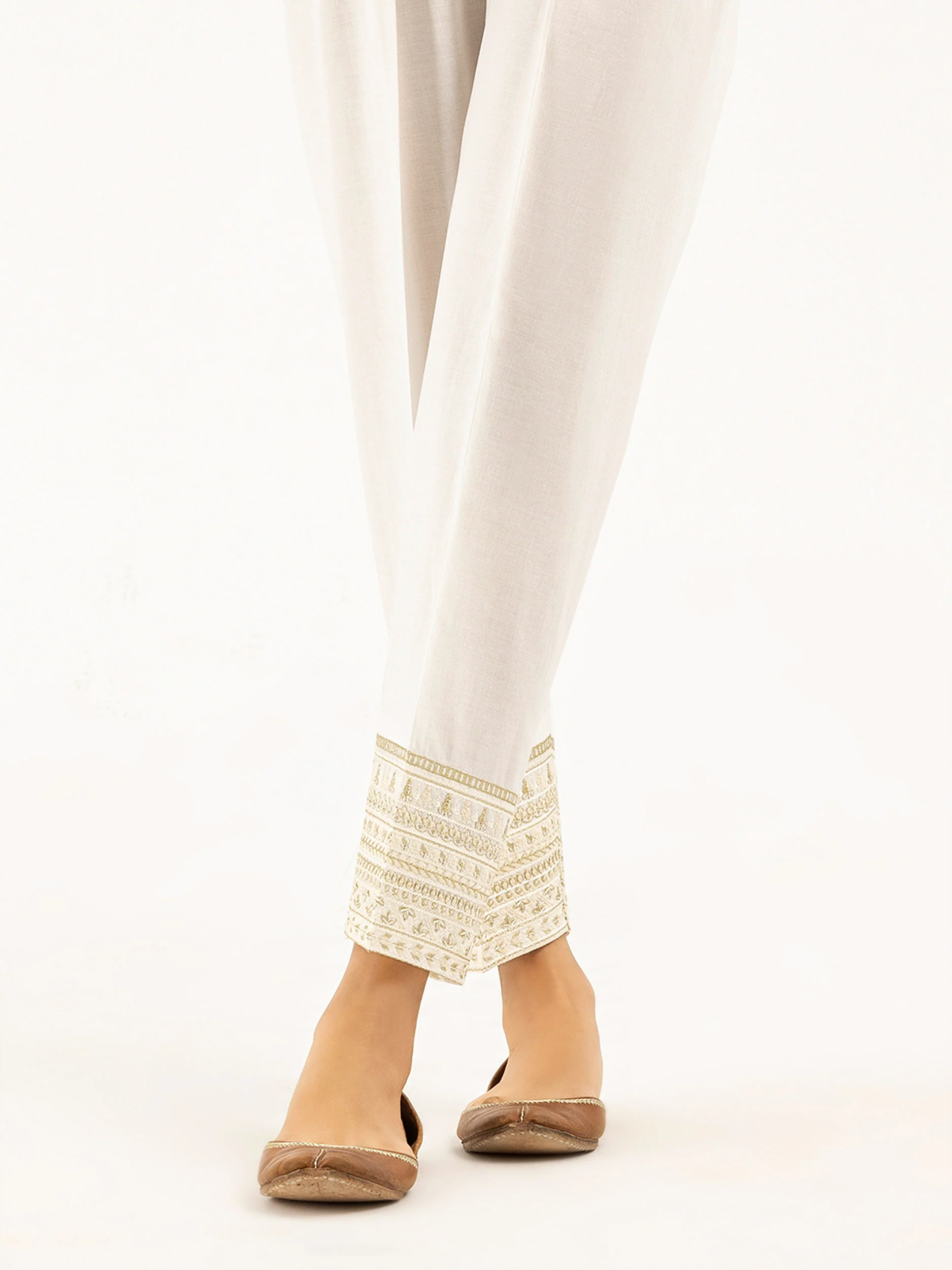 Cambric Trousers-Embroidered (Pret) - Image 4