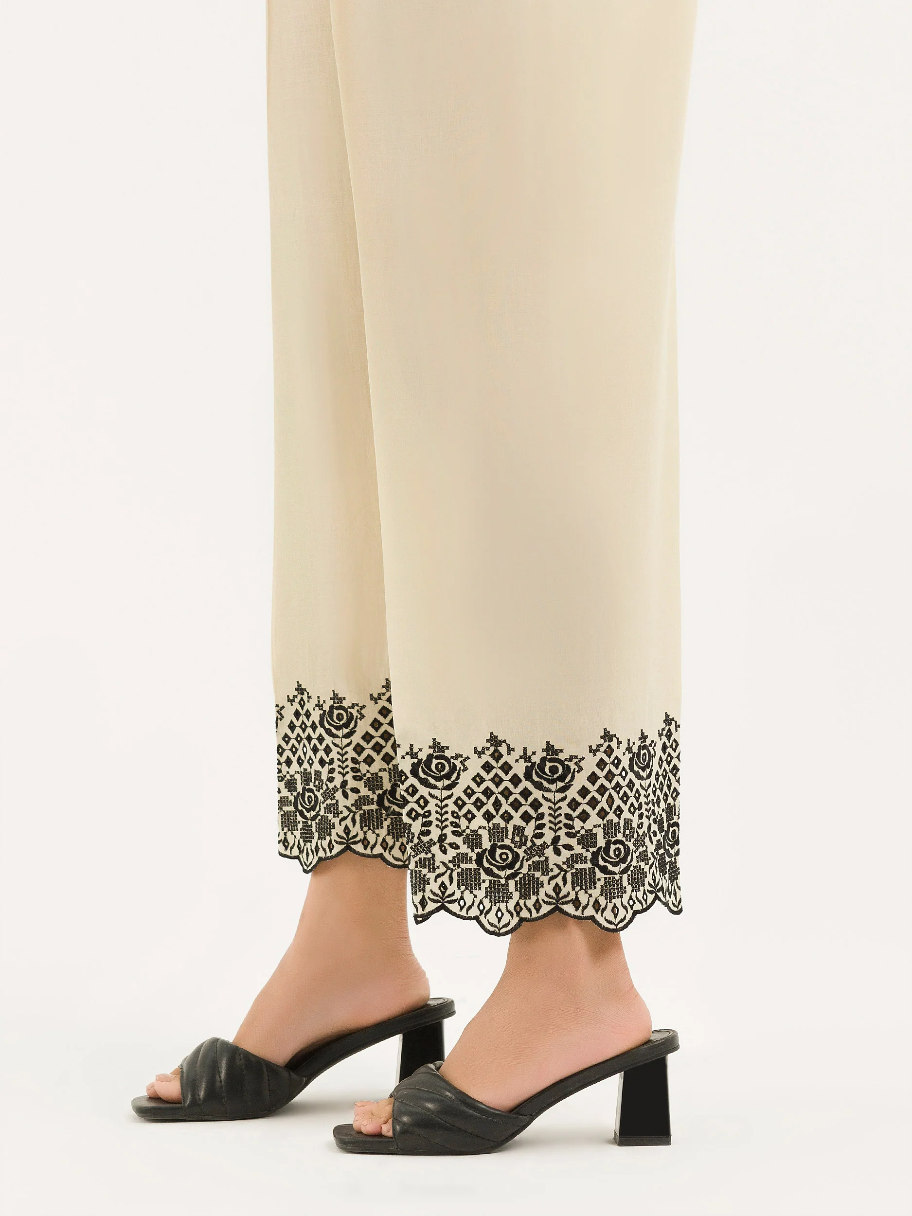 Cambric Trouser-Embroidered (Pret) - Image 3