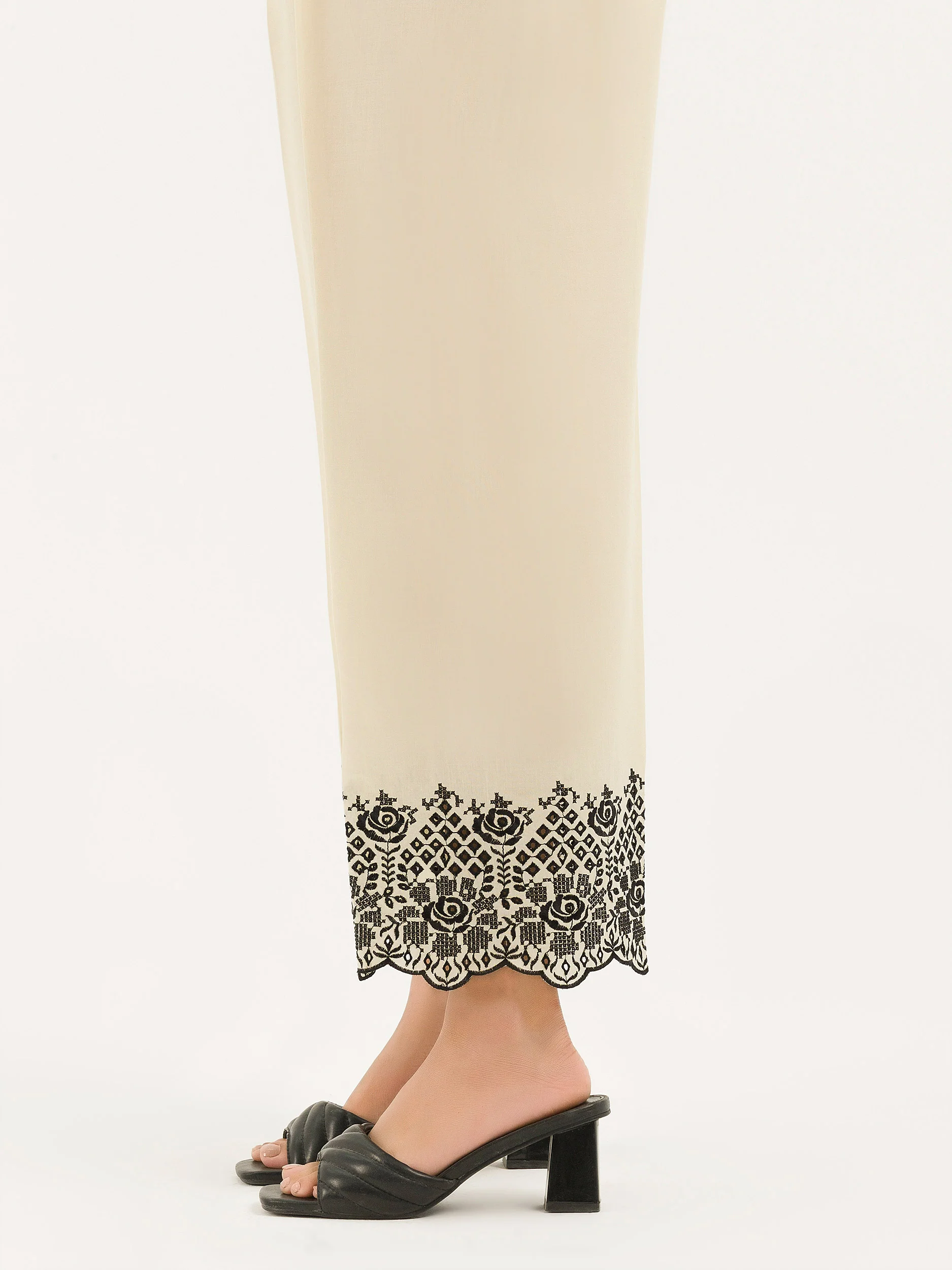 Cambric Trouser-Embroidered (Pret) - Image 4