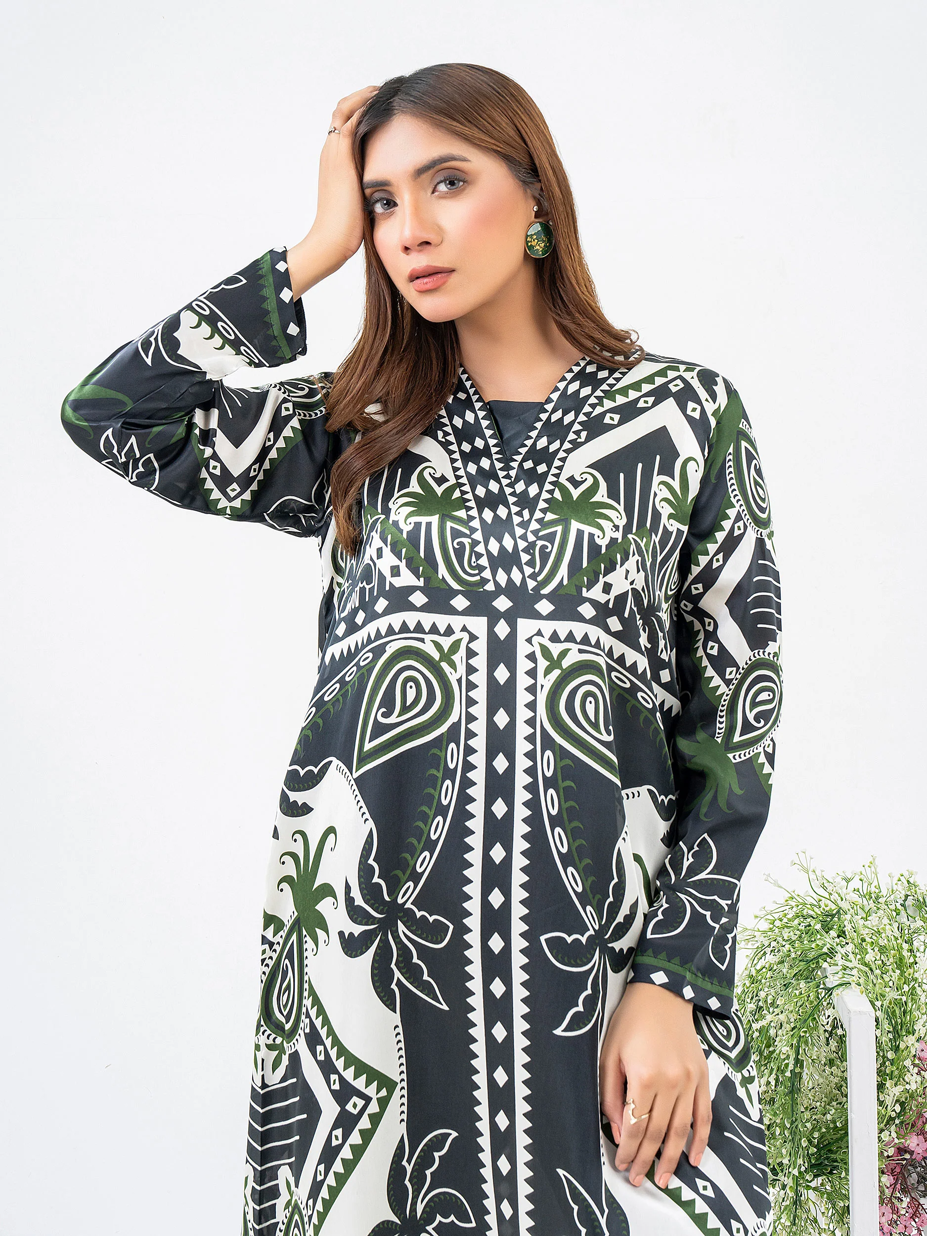 Silk Shirt-Printed (Pret) - Image 2