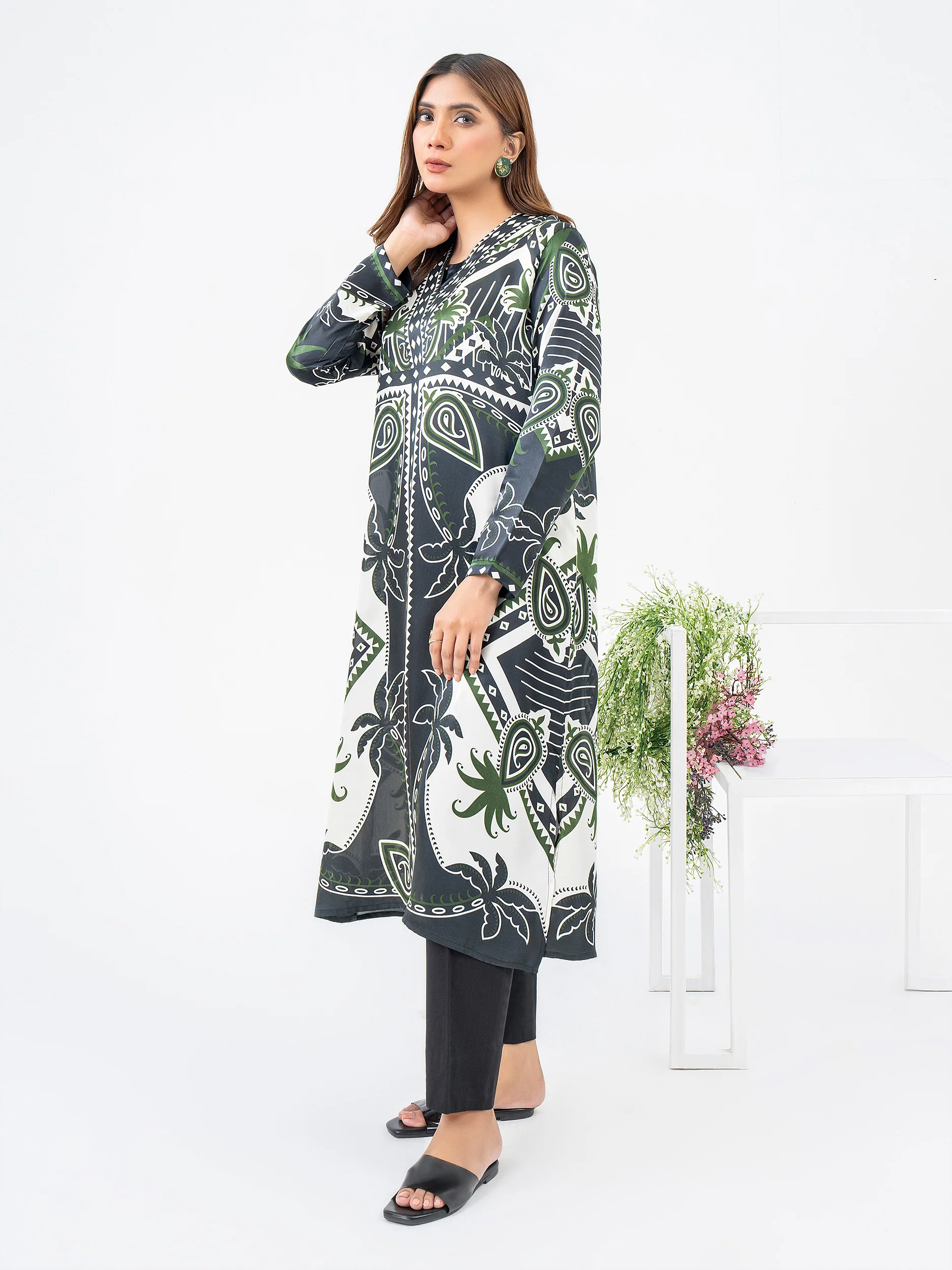 Silk Shirt-Printed (Pret) - Image 3